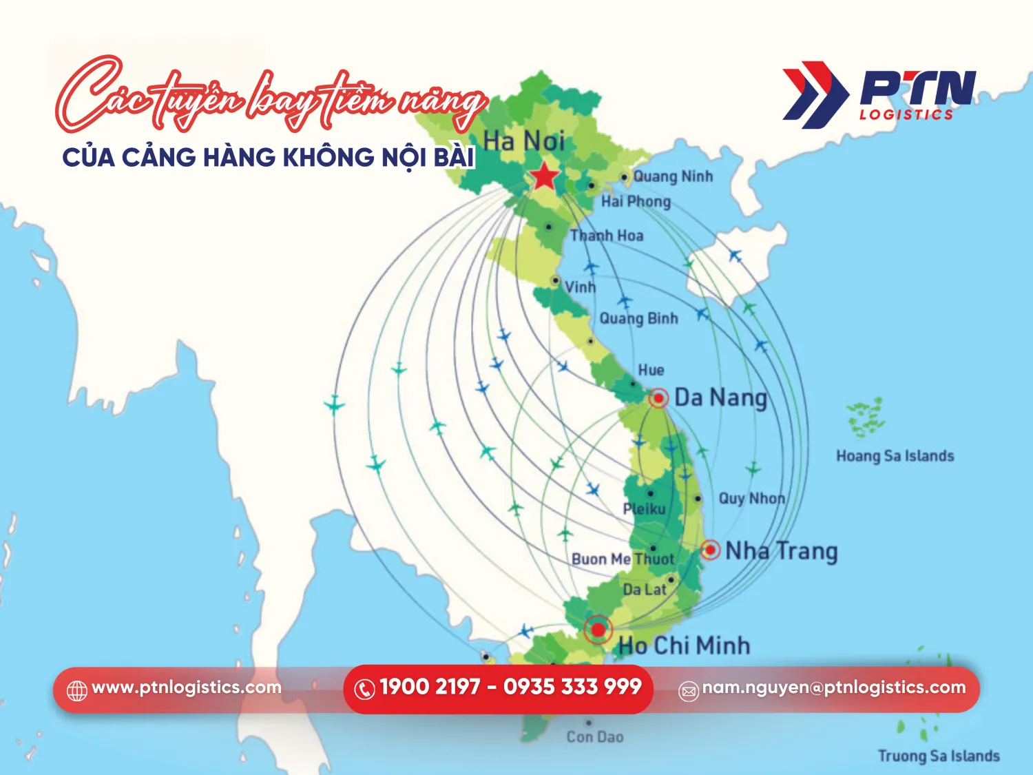 Các tuyến bay tiềm năng của hàng không quốc tế Nội Bài