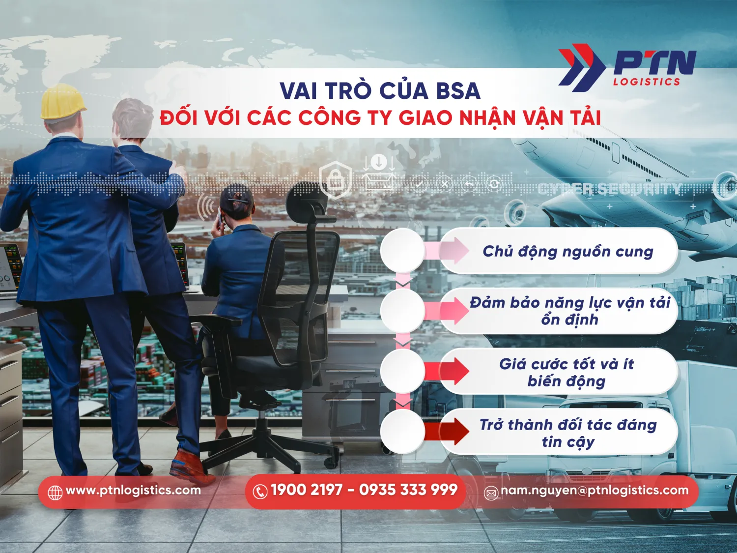 Các vai trò của BSA đối với các công ty giao nhận vận tải