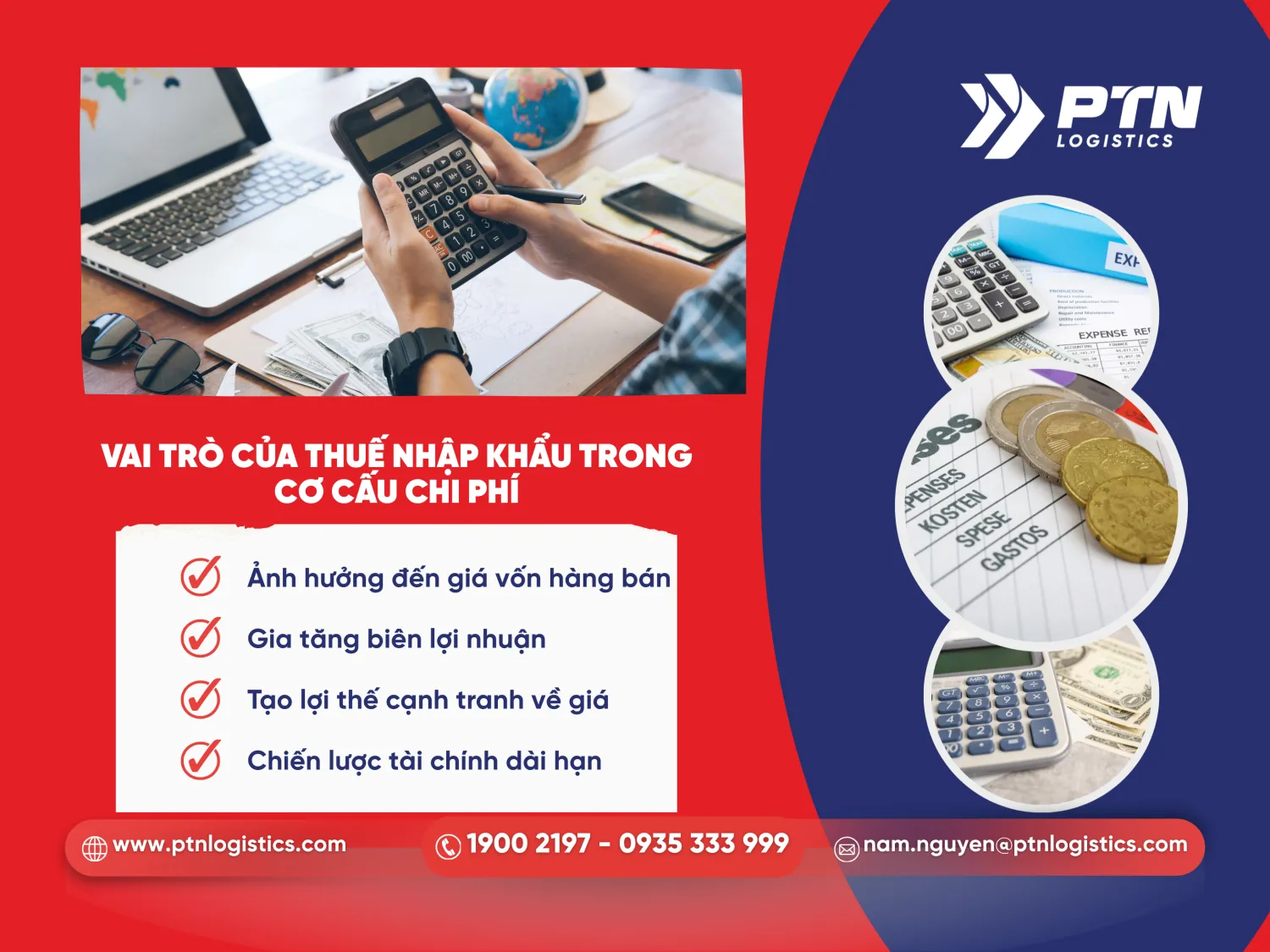 Các vai trò của thuế nhập khẩu trong cơ cấu chi phí