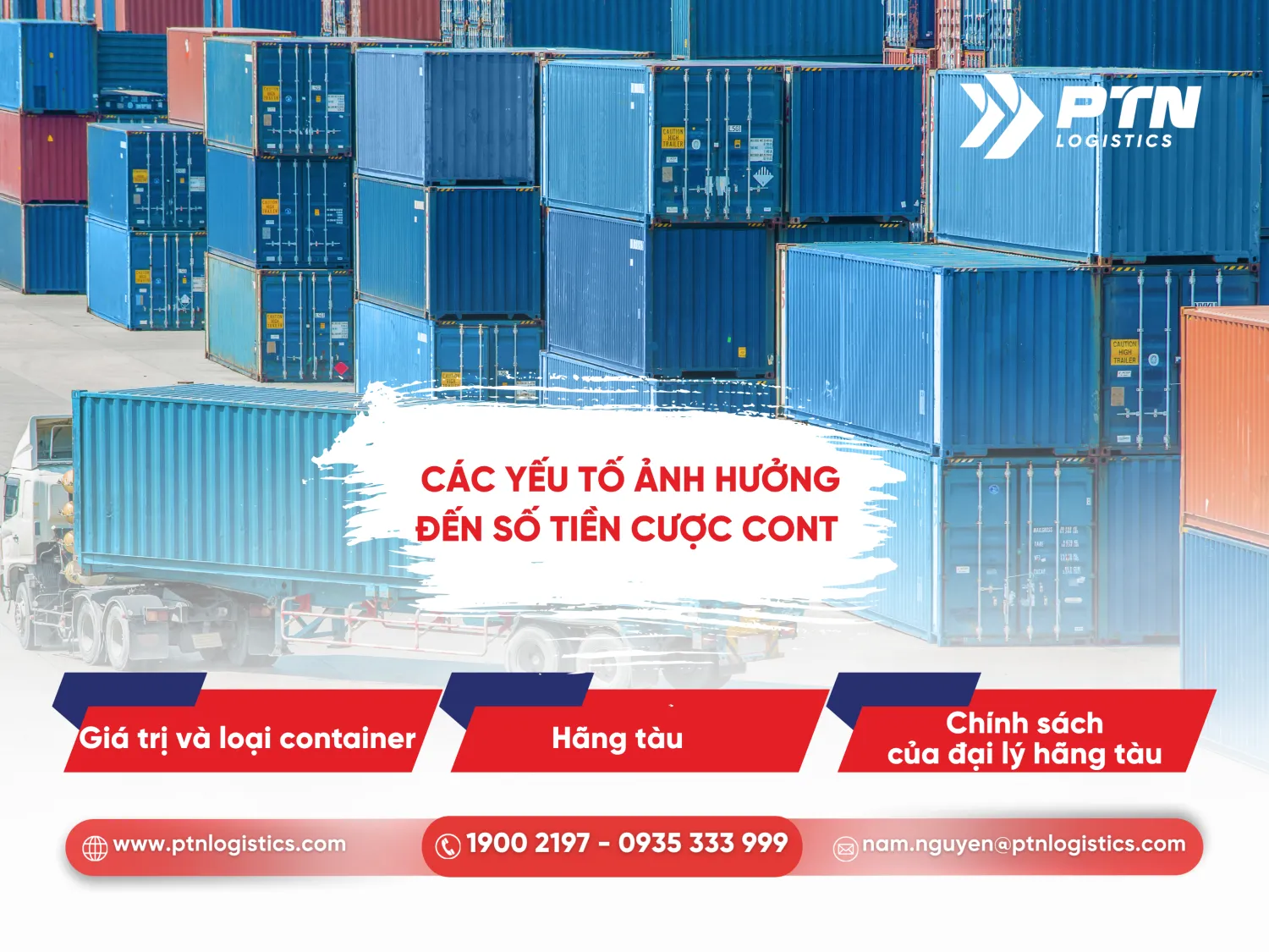 Các yếu tố ảnh hưởng đến số tiền cược container