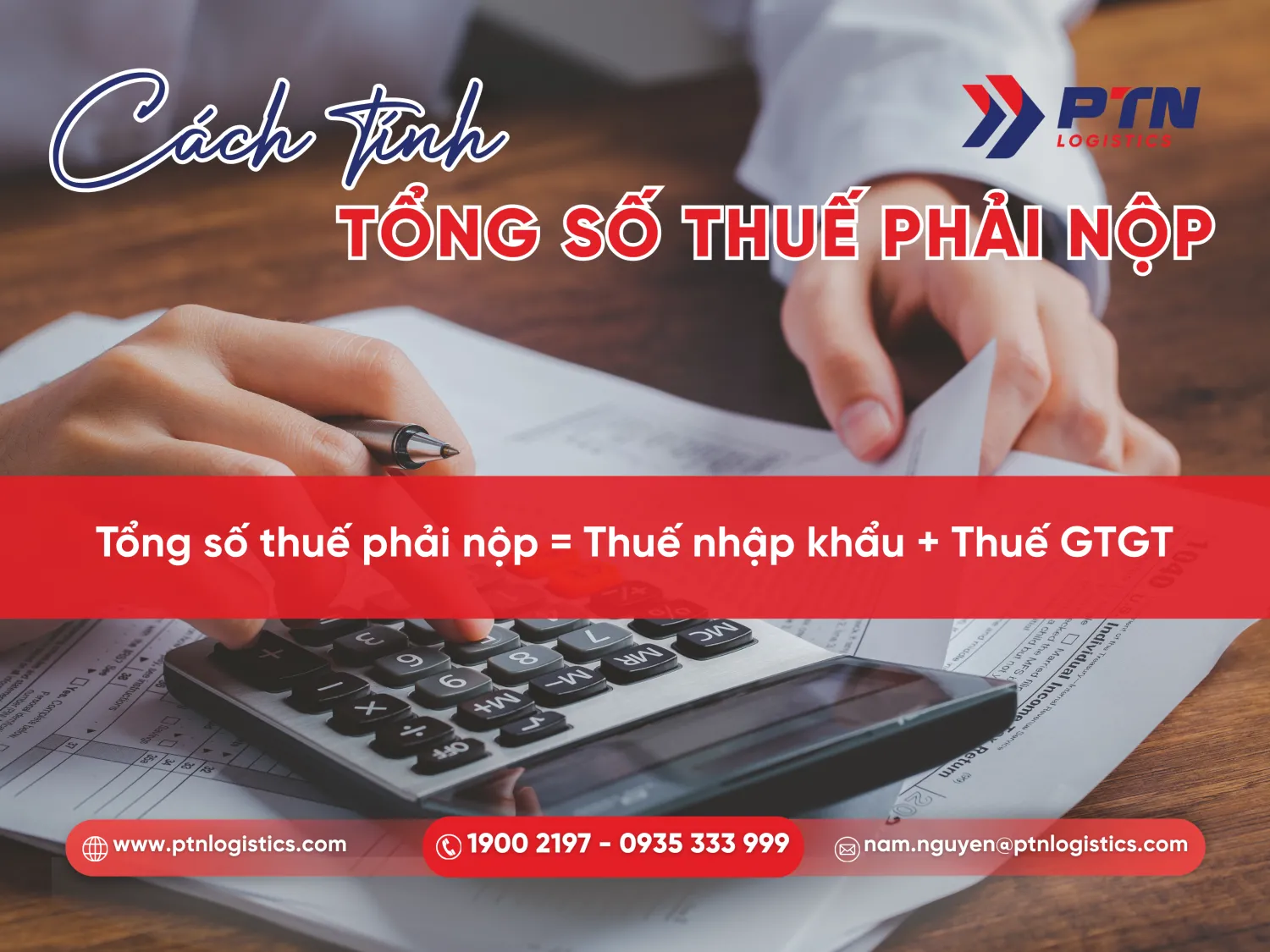 Cách tính tổng số thuế phải nộp