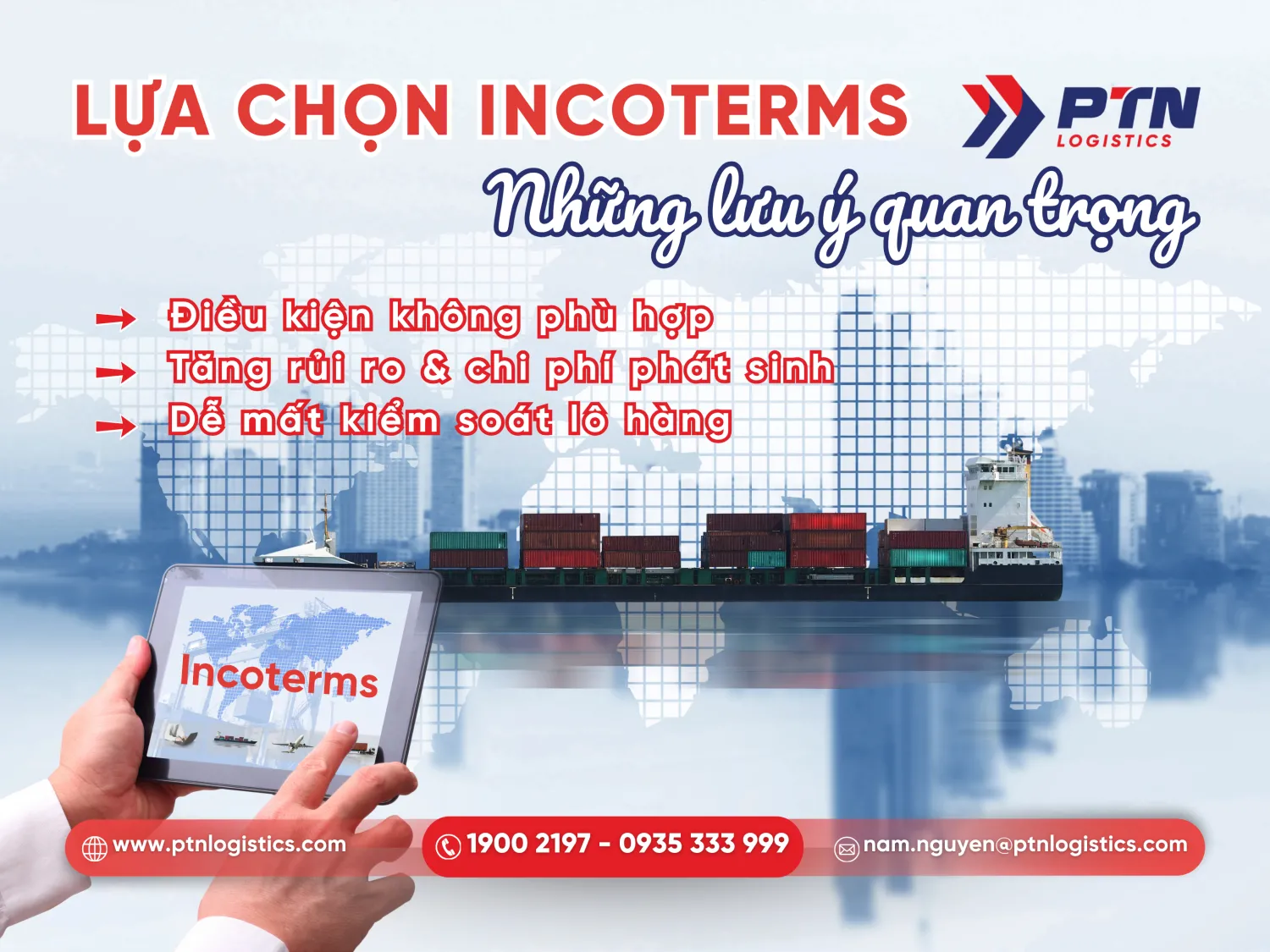 Cần phải lựa chọn incoterms phù hợp