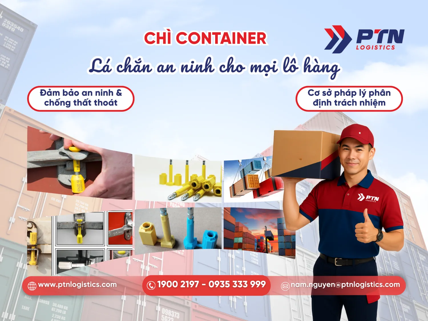 Chì container lá chắn an ninh cho mỗi lô hàng