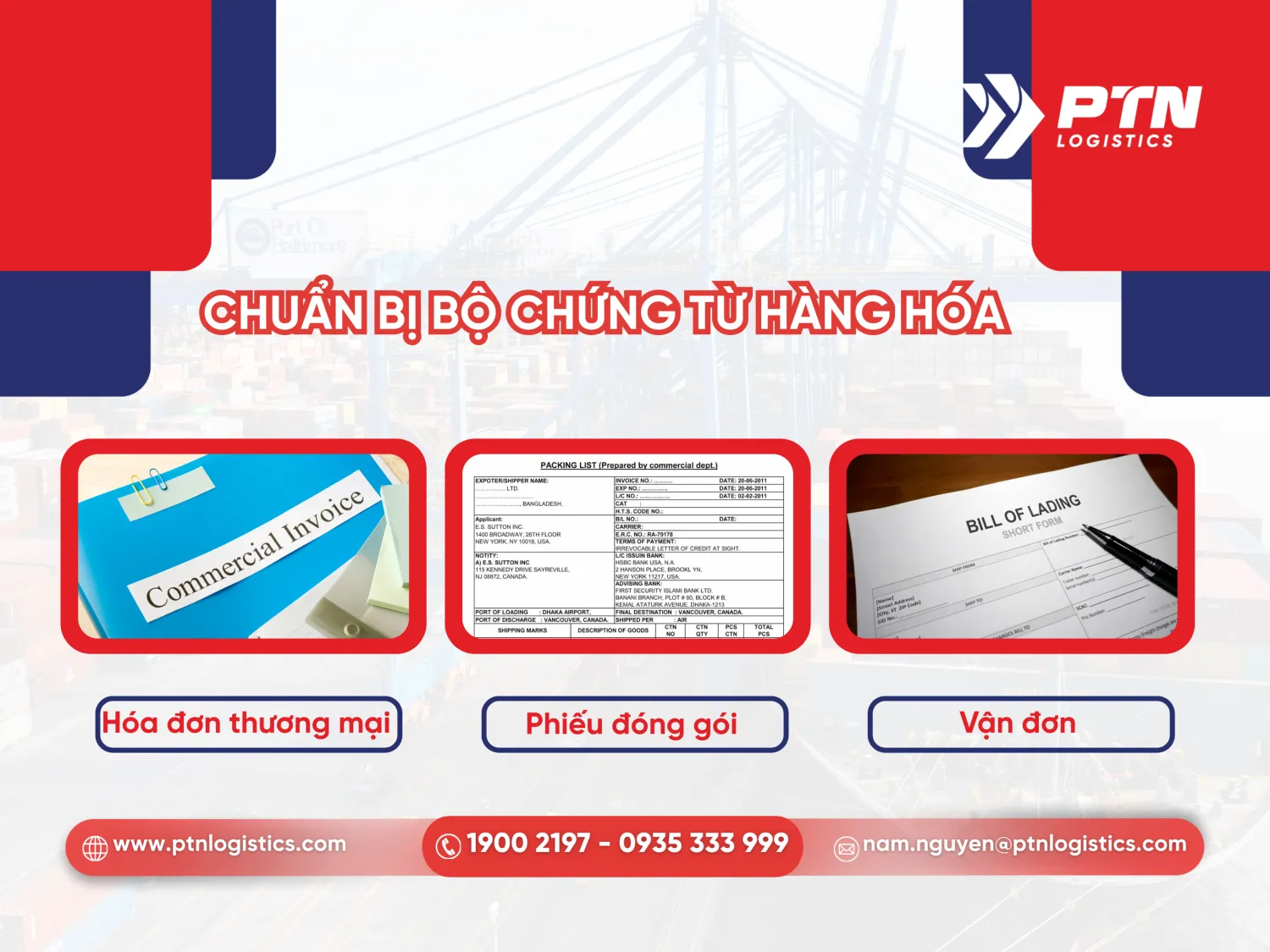 Chuẩn bị bộ chứng từ hàng hóa đầy đủ