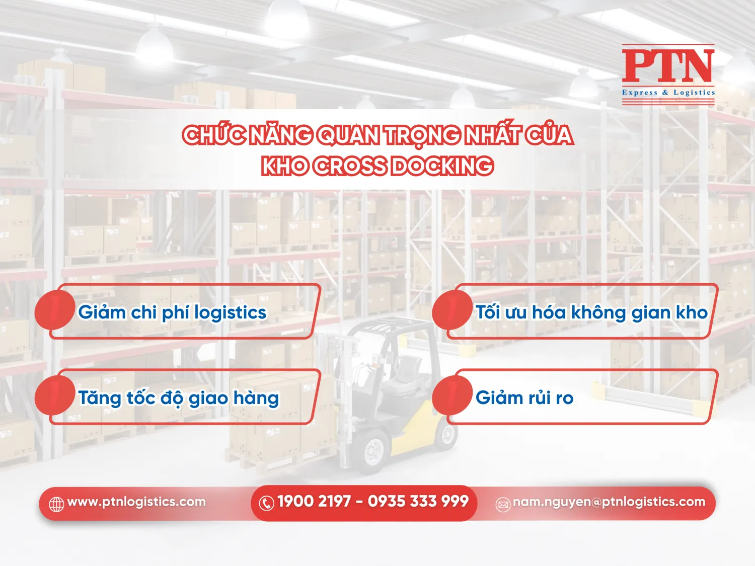 Chức năng quan trọng nhất của kho Cross docking