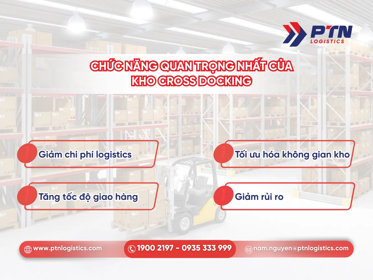 Chức năng quan trọng nhất của kho hàng cross docking