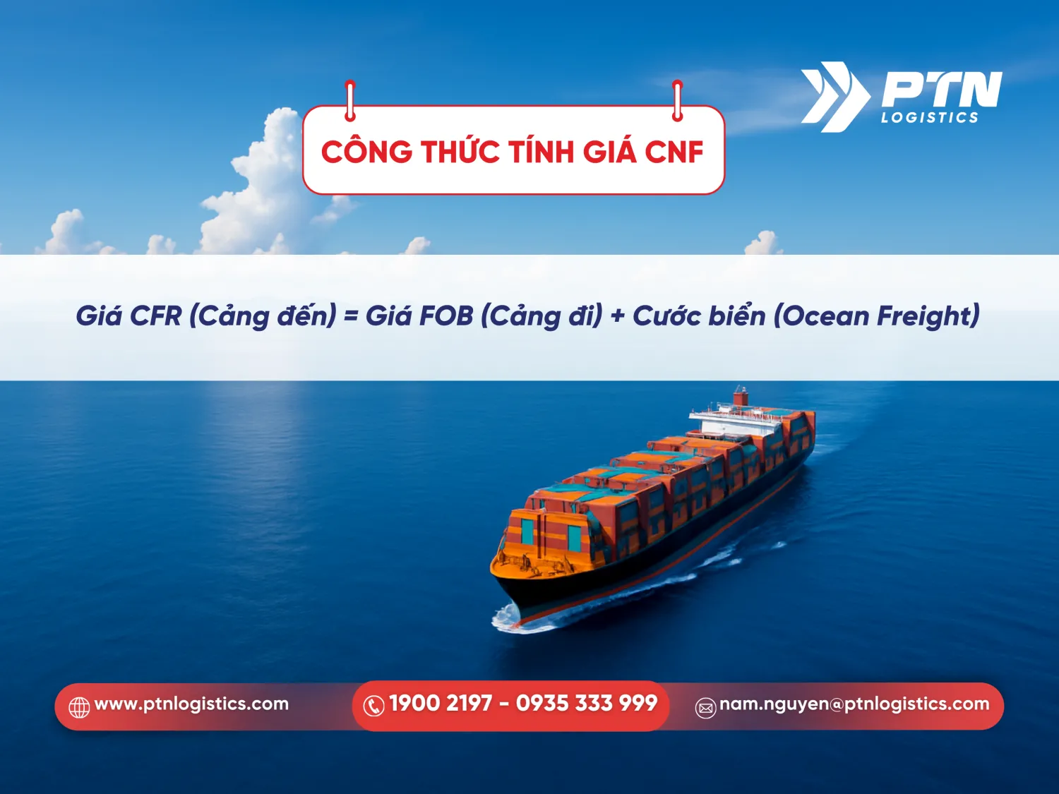 Công thức tính giá CNF chuẩn
