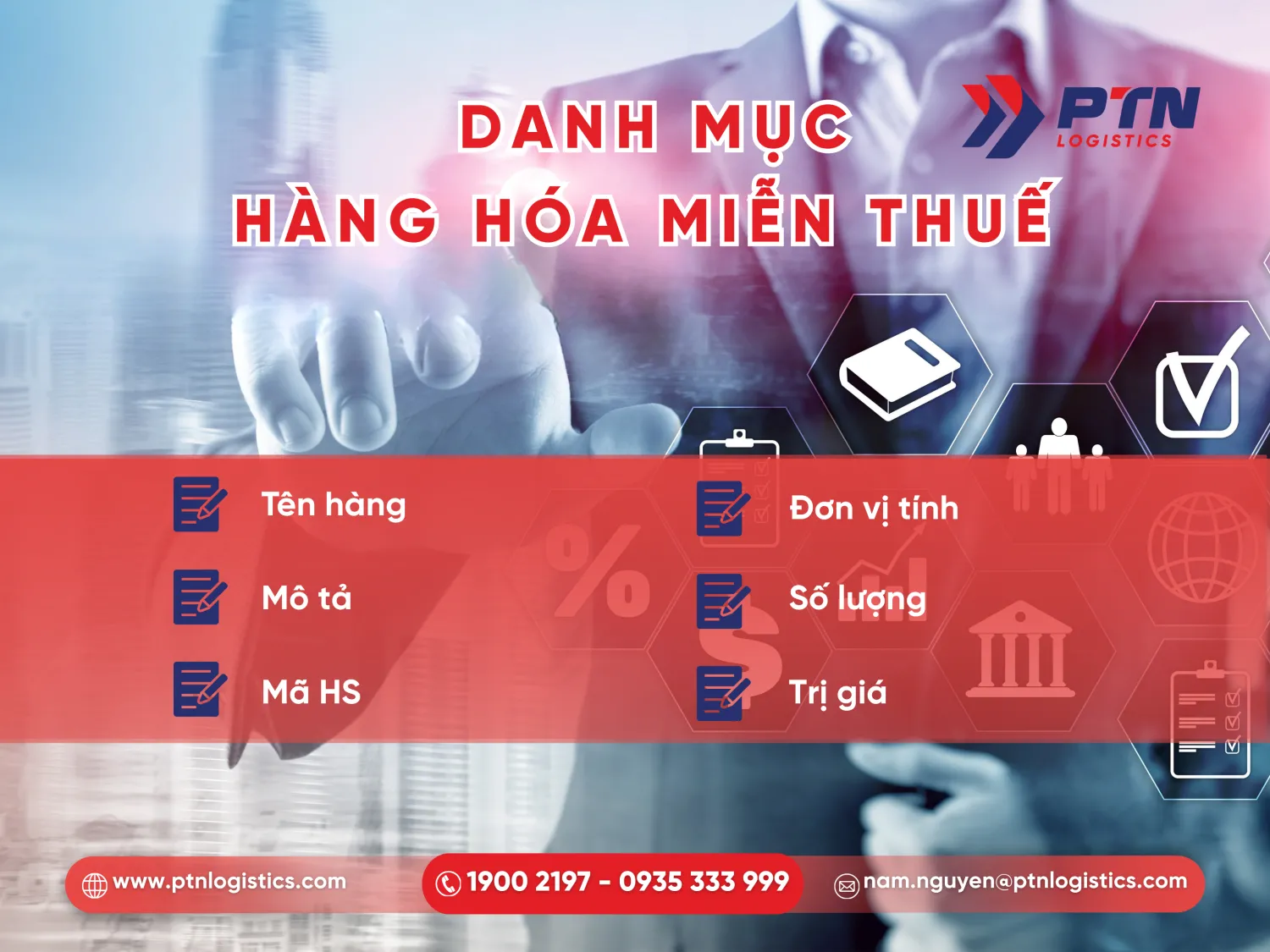 Danh mục các loại hàng hóa miễn thuế