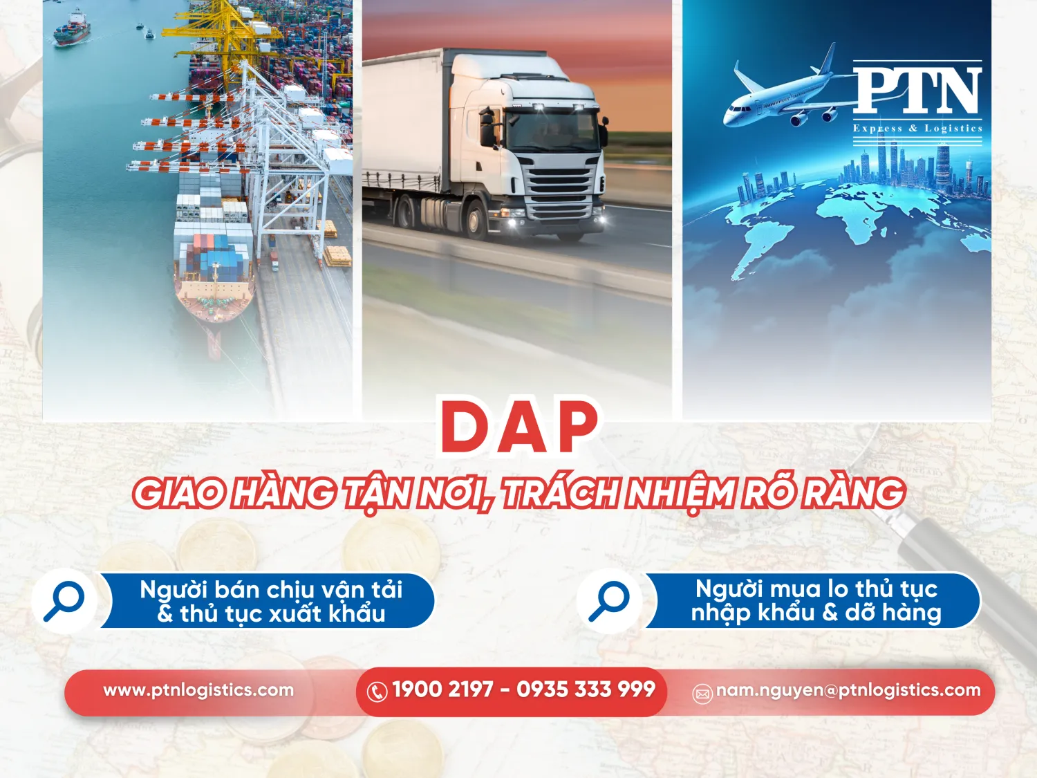 DAP - Giao hàng tận nơi, trách nhiệm rõ ràng