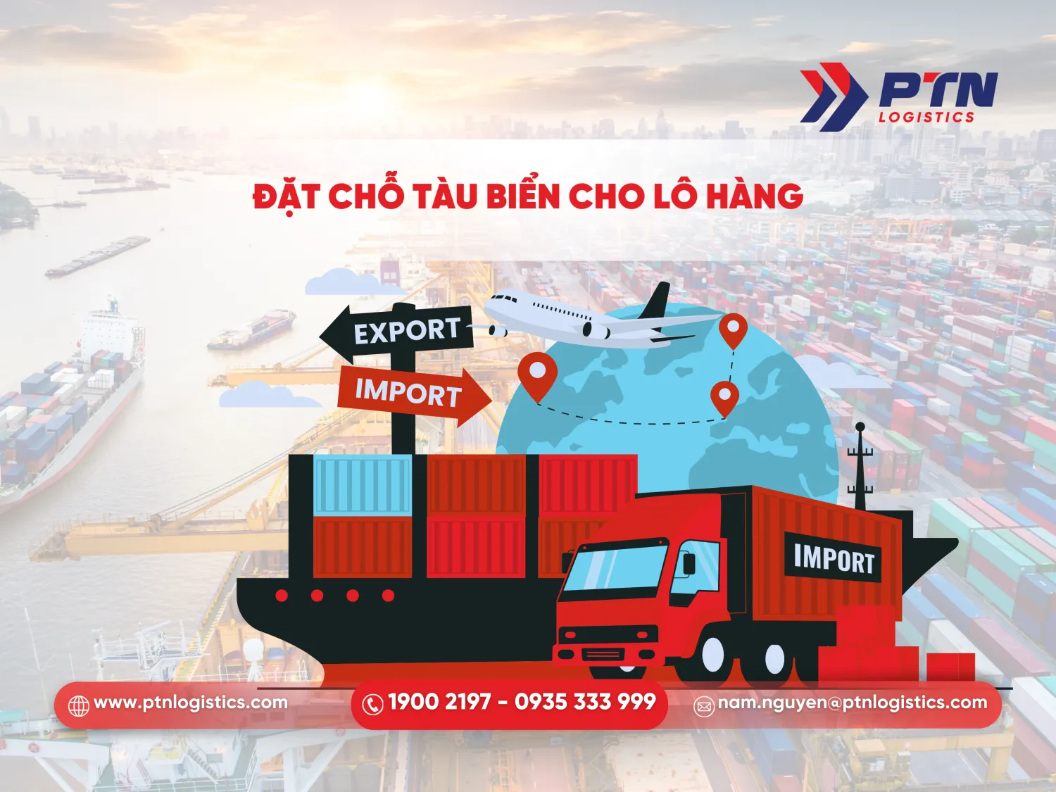 Đặt chỗ tàu biển cho lô hàng hóa