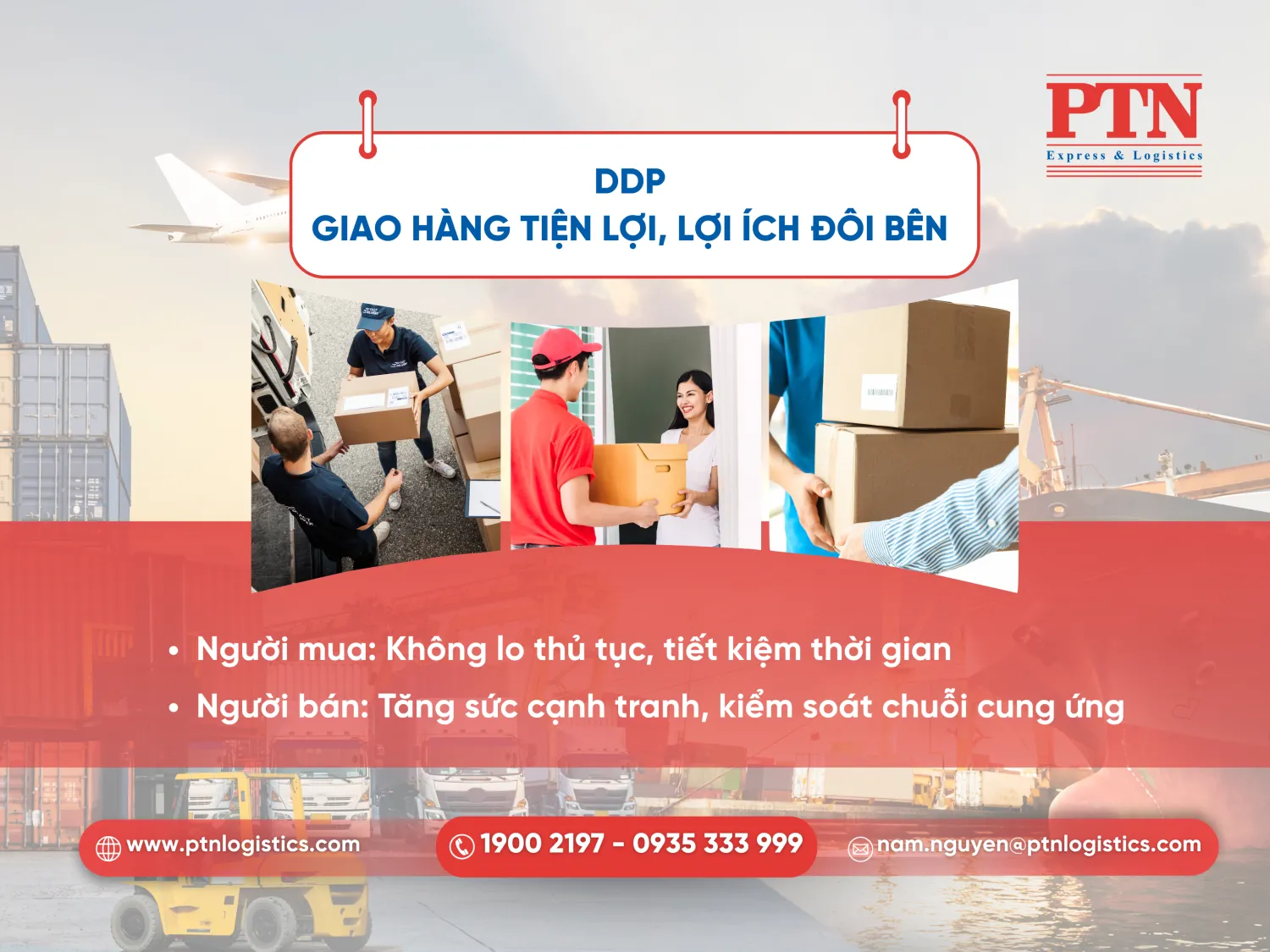 DDP - Giao hàng tiện lợi, lọi ích đôi bên