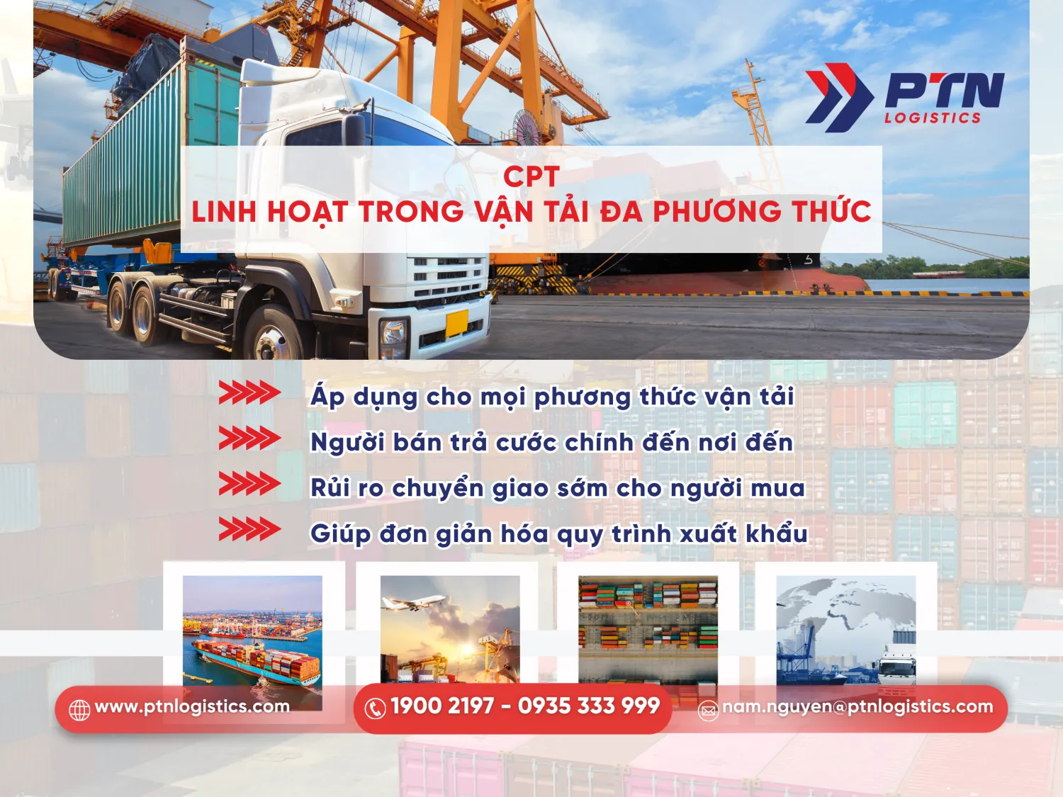 Điều kiện CPT linh hoạt trong vận tải đa phương thức