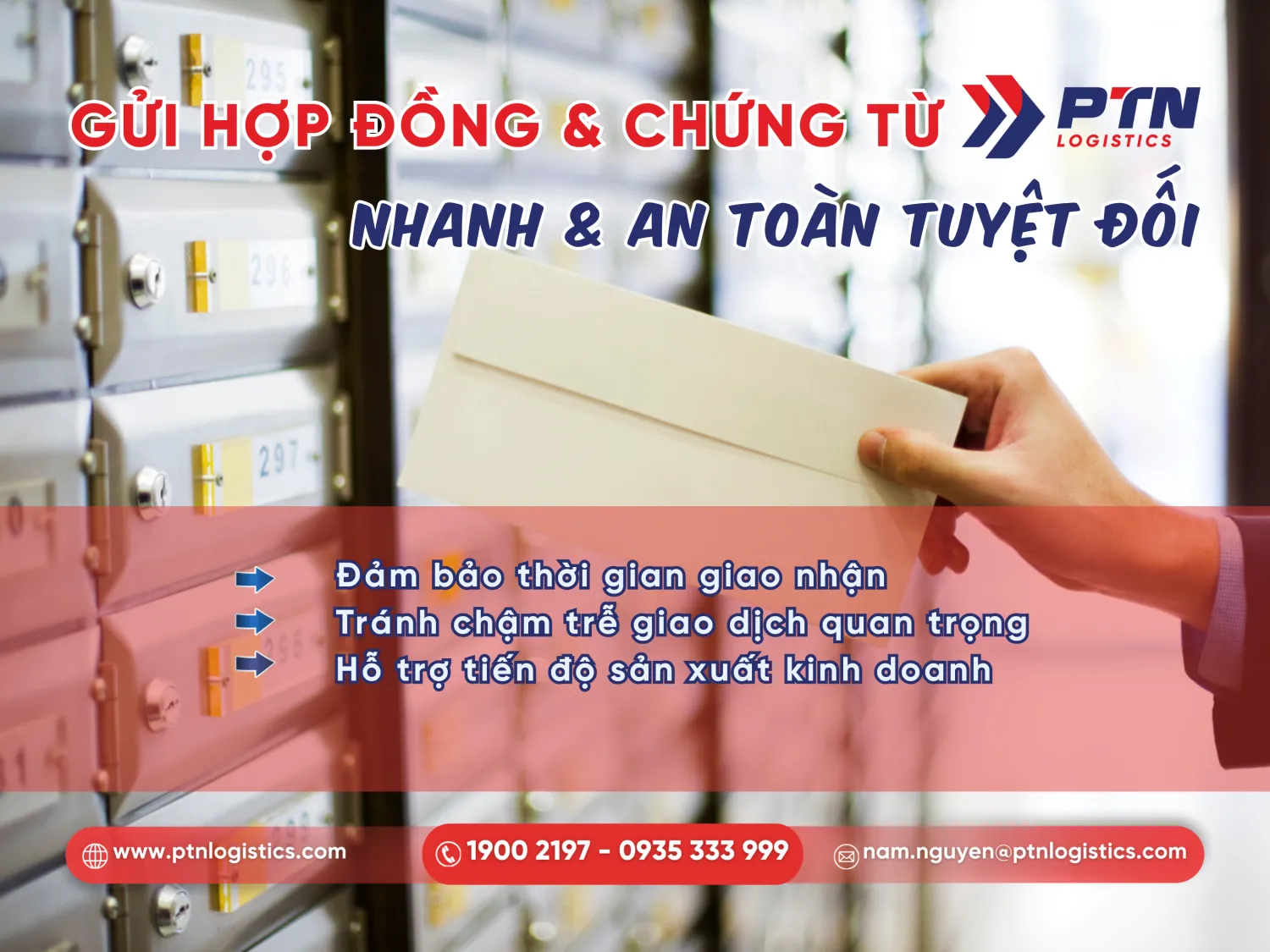 Dùng thư đảm bảo để gửi hợp đồng chứng từ
