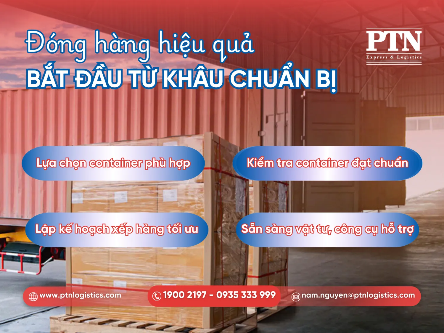 Giai đoạn chuẩn bị trước khi đóng hàng