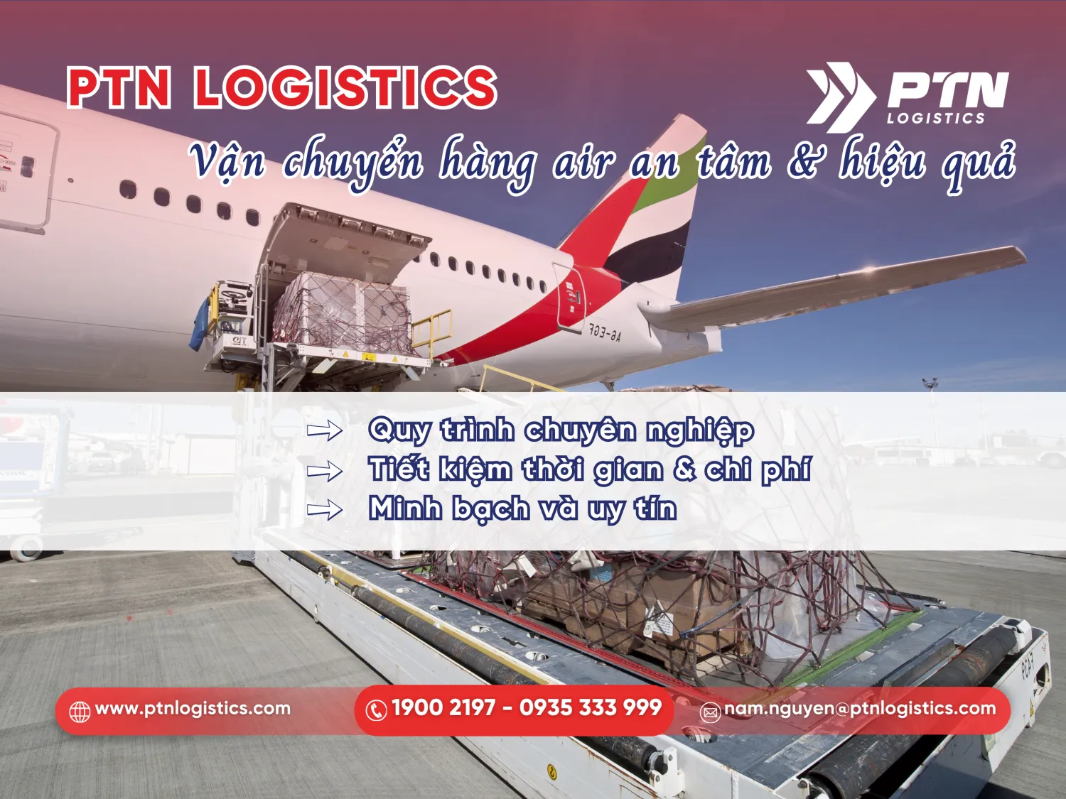 Giải pháp cho vận tải hàng không từ PTN Logistics