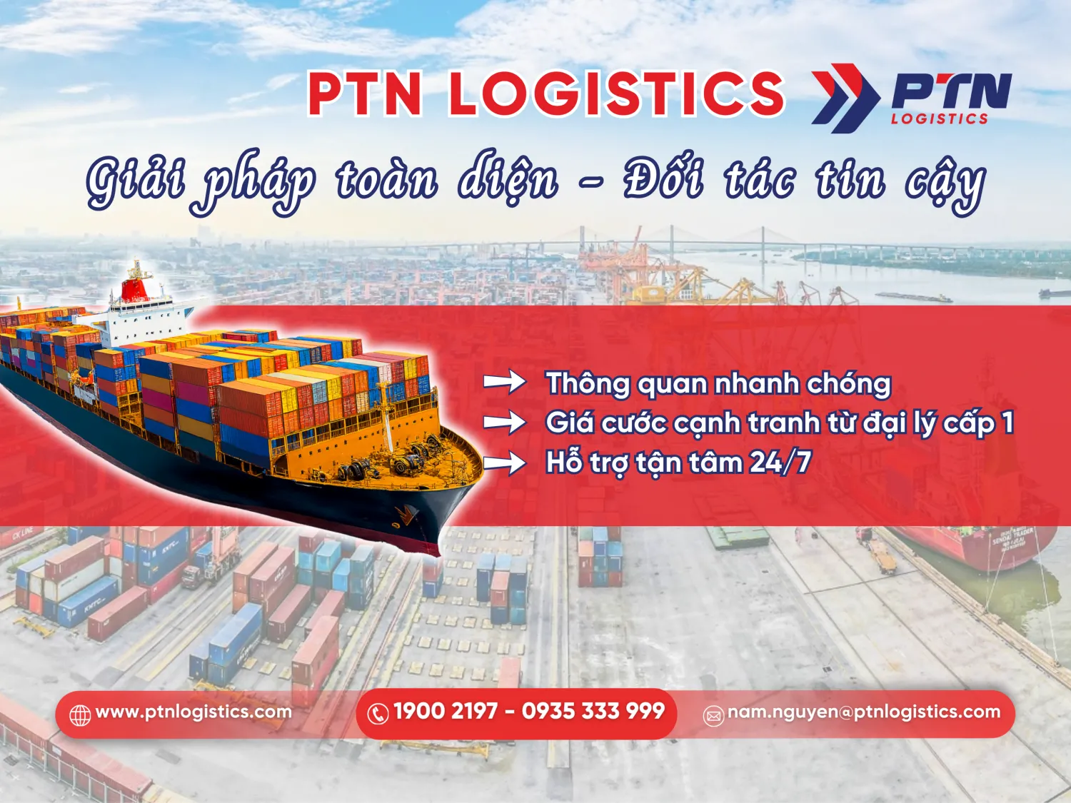 Giải pháp logistics vận tải biển tối ưu từ PTN Logistics