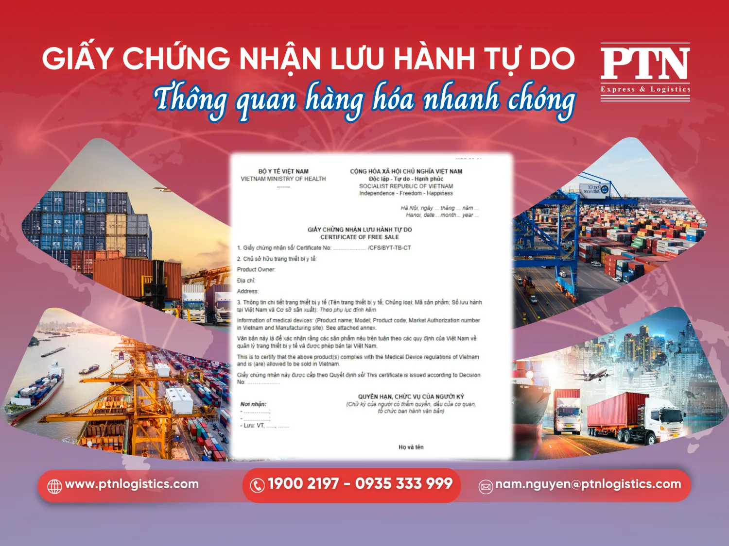 Giấy chứng nhận lưu hành tự do CFS là gì?