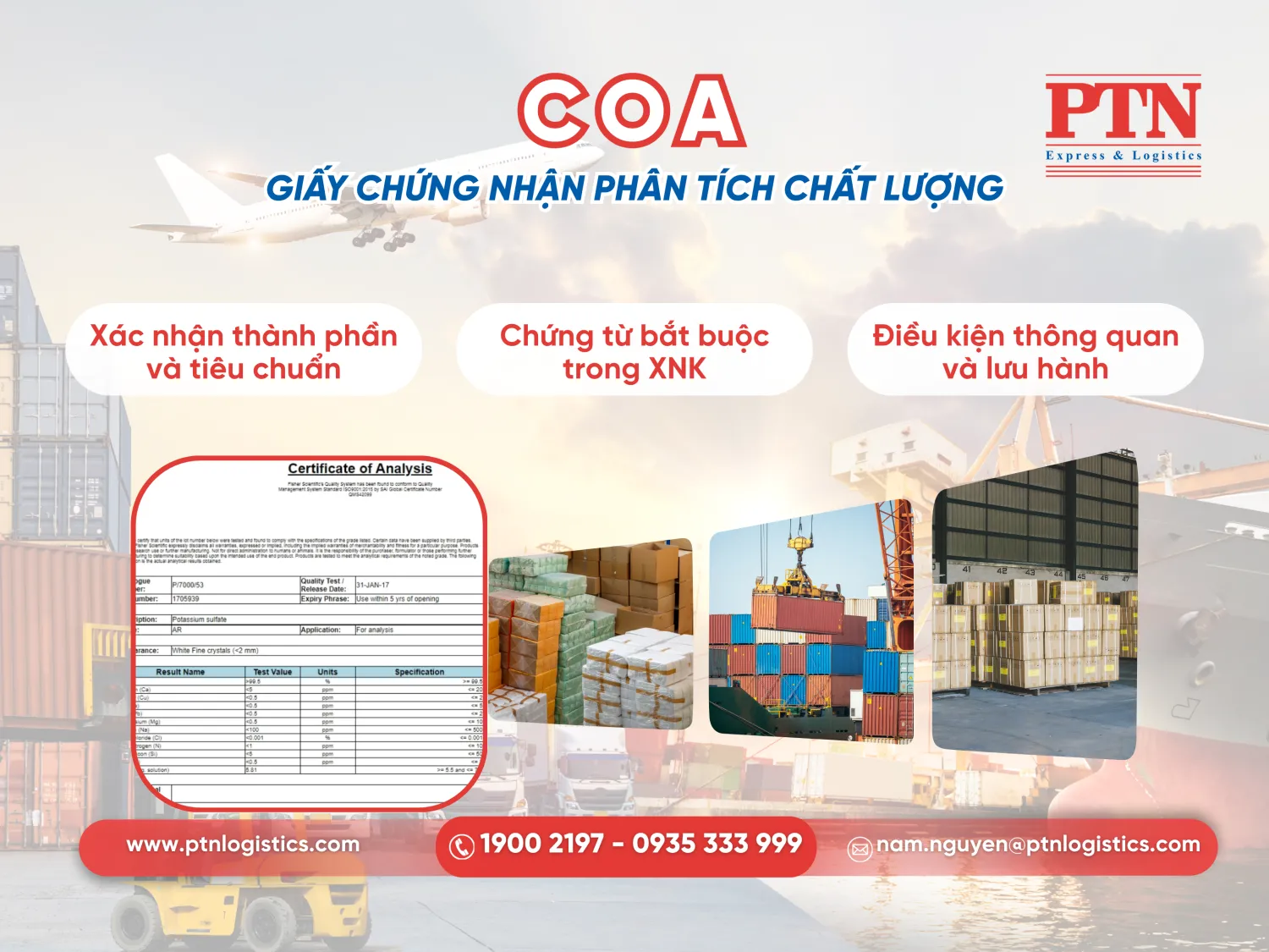 Giấy chứng nhận phân tích chất lượng
