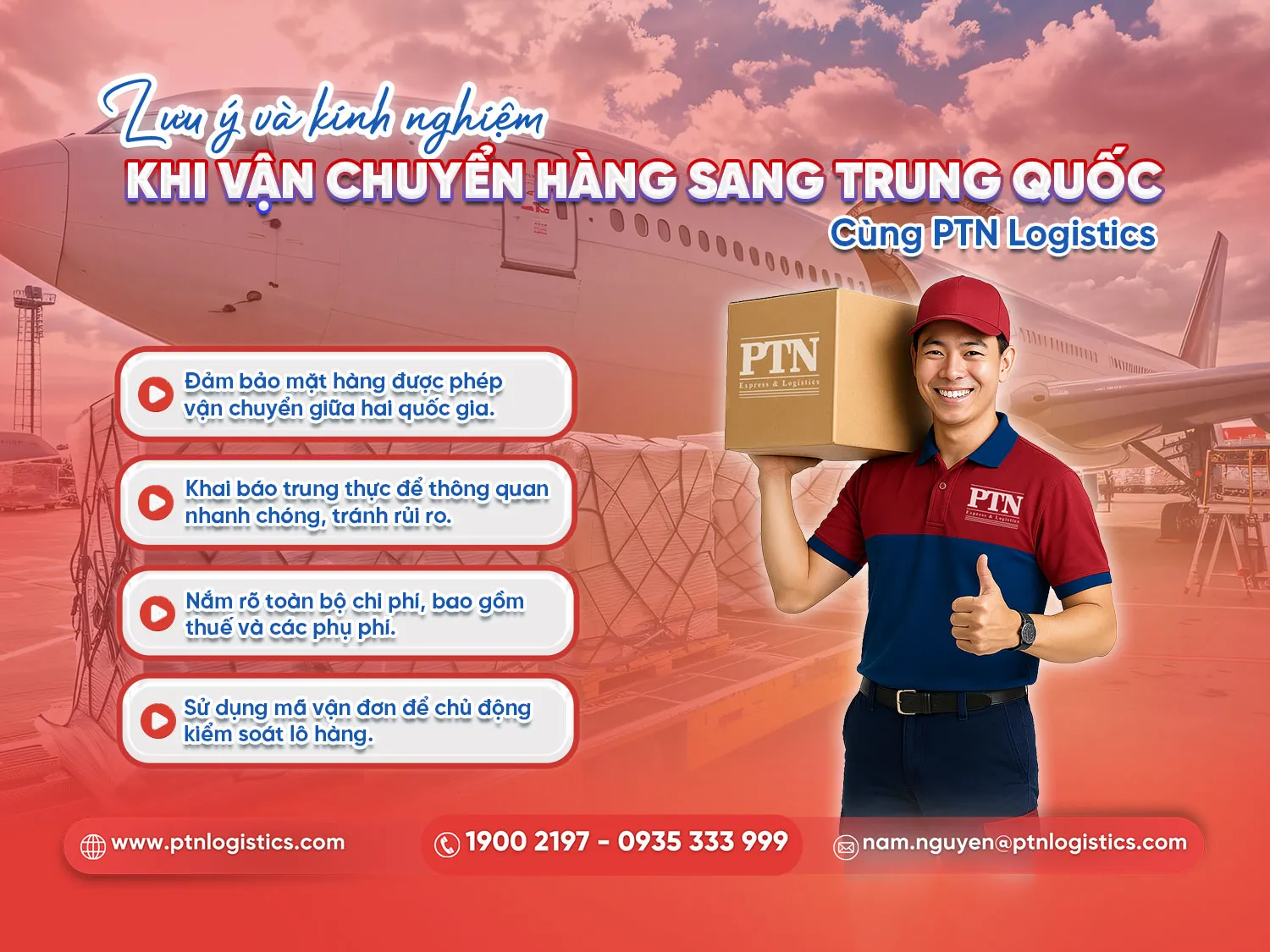 Gửi hàng đi Trung Quốc Tại PTN Logistics