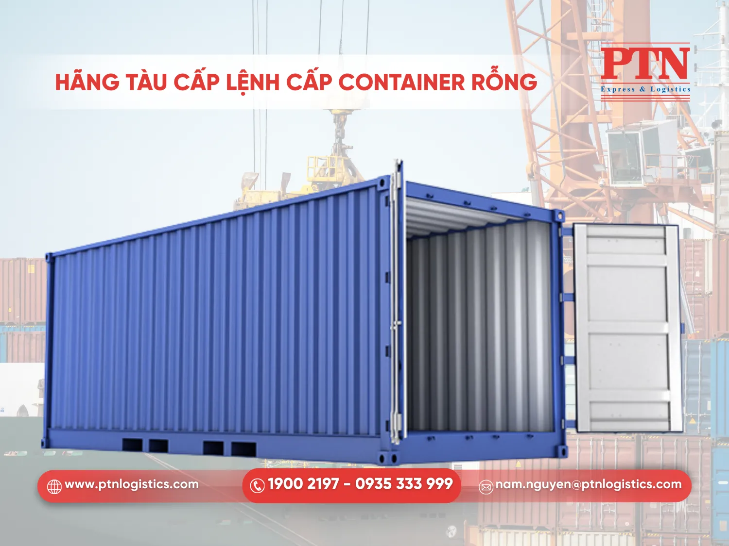 Hãng tàu cấp lệnh container rỗng