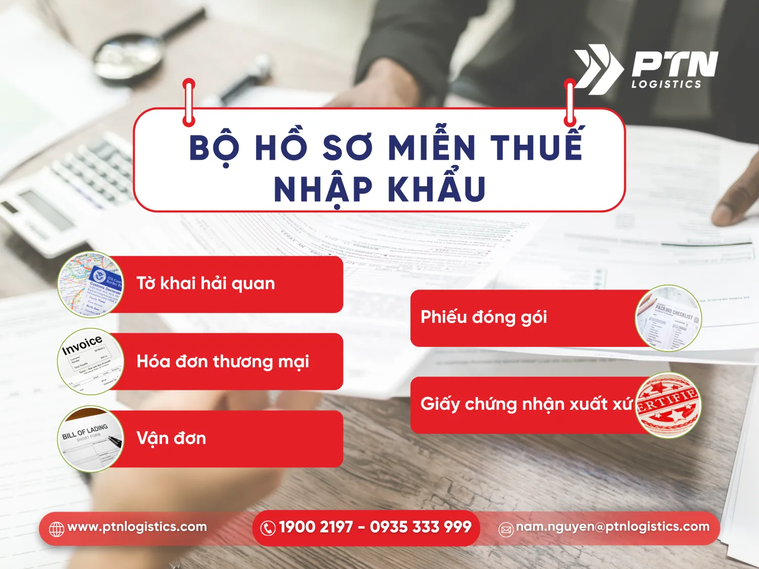Hồ sơ miễn thuế nhập khẩu