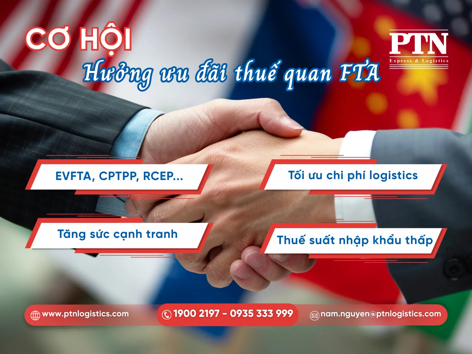 Hưởng các ưu đãi từ các hiệp định thương mại