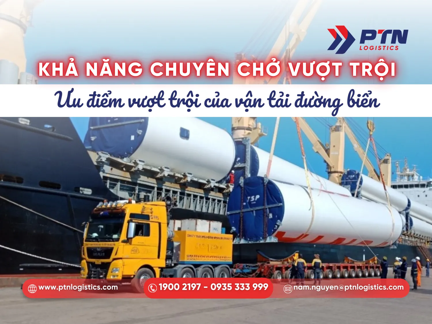 Khả năng vận chuyển hàng hóa vượt trội của vận tải biển