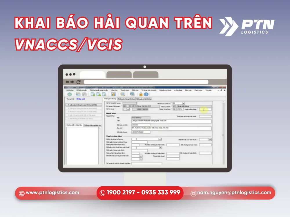 Khai báo tờ khai trên hệ thống 