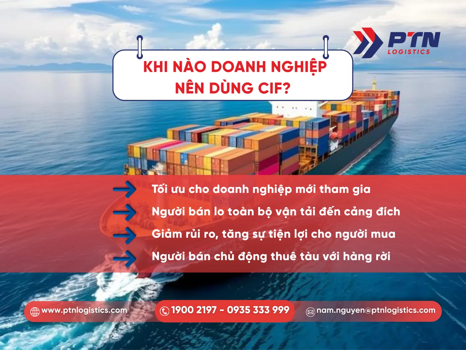 Khi nào doanh nghiệp nên dùng điều kiện CIF