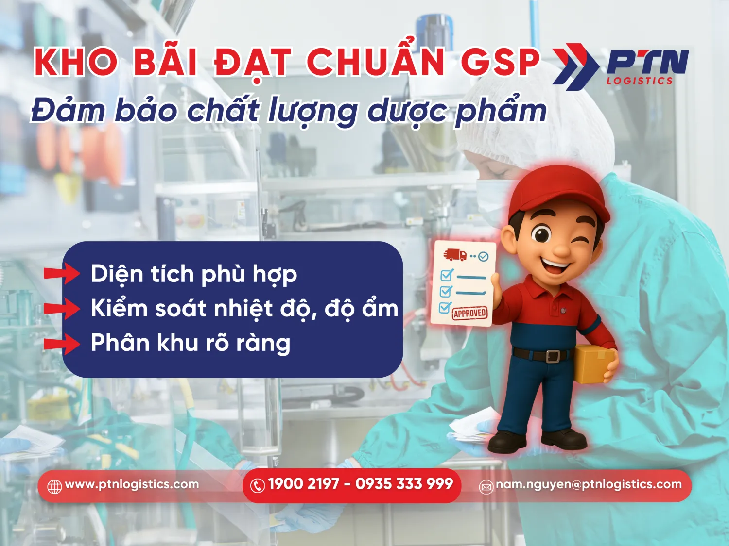 Kho bãi cần đáp ứng các tiêu chuẩn