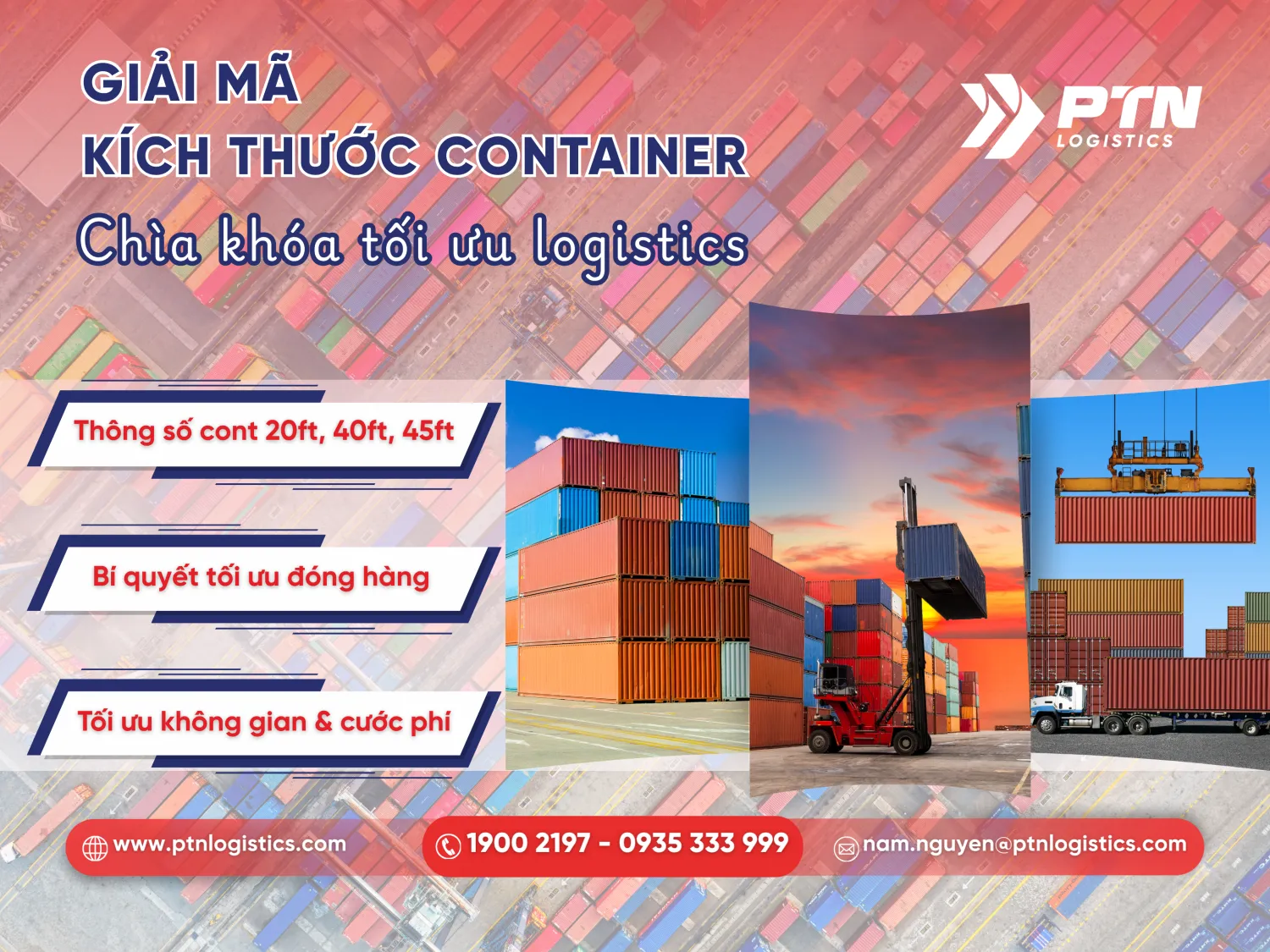 Kích thước container gồm những loại nào