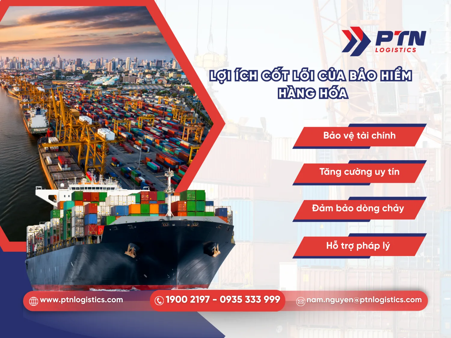 Lợi ích cốt lõi của bảo hiểm hàng hóa trong logistics