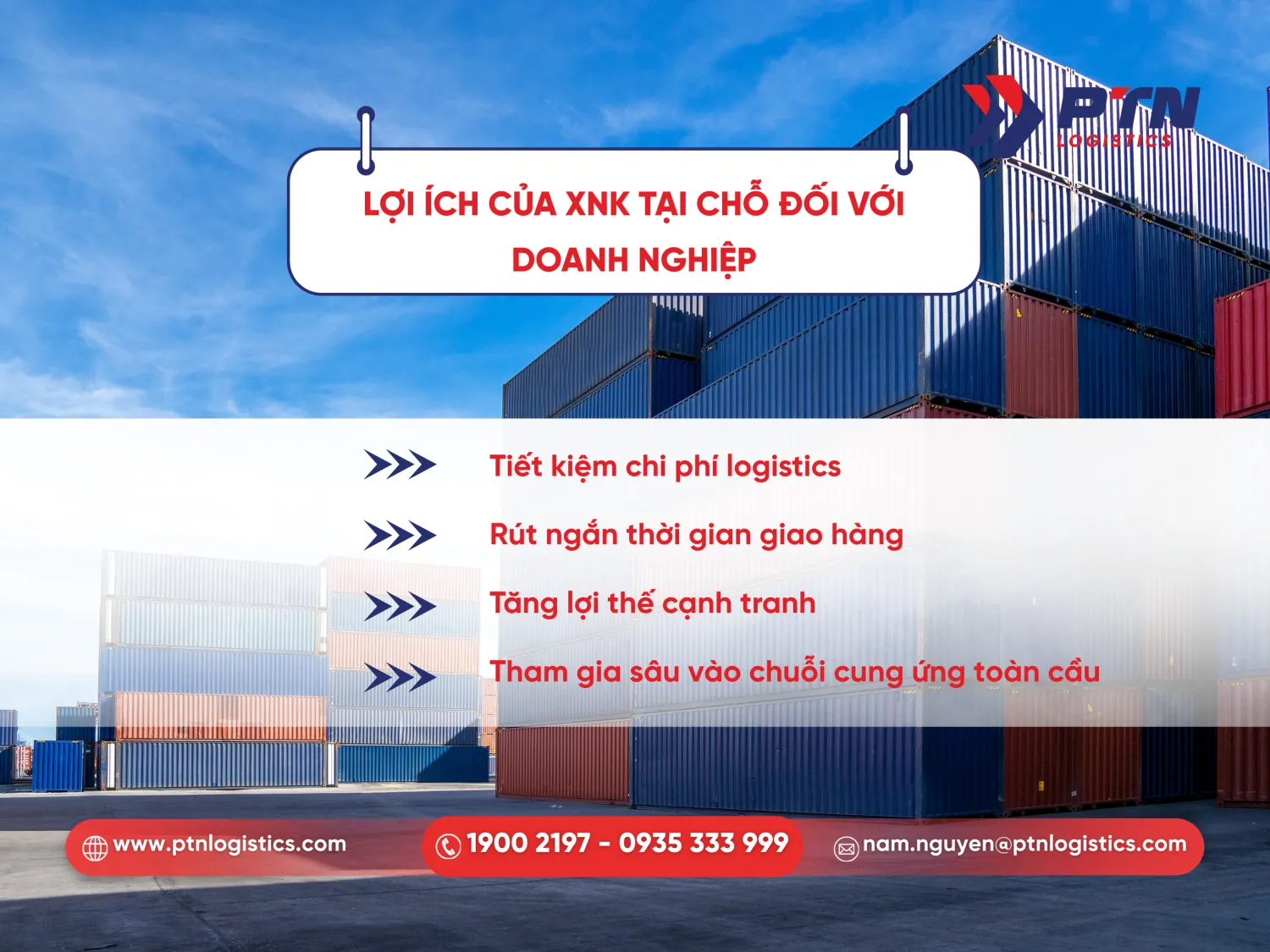 Lợi ích xuất nhập khẩu tại chỗ đối với doanh nghiệp