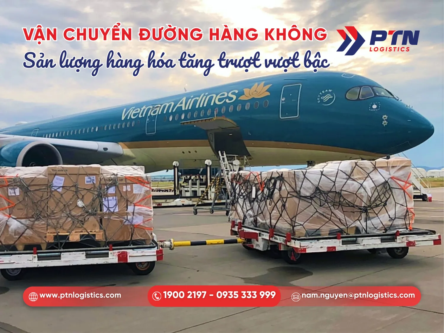 Lượng hàng hóa vận chuyển bằng đường hàng không