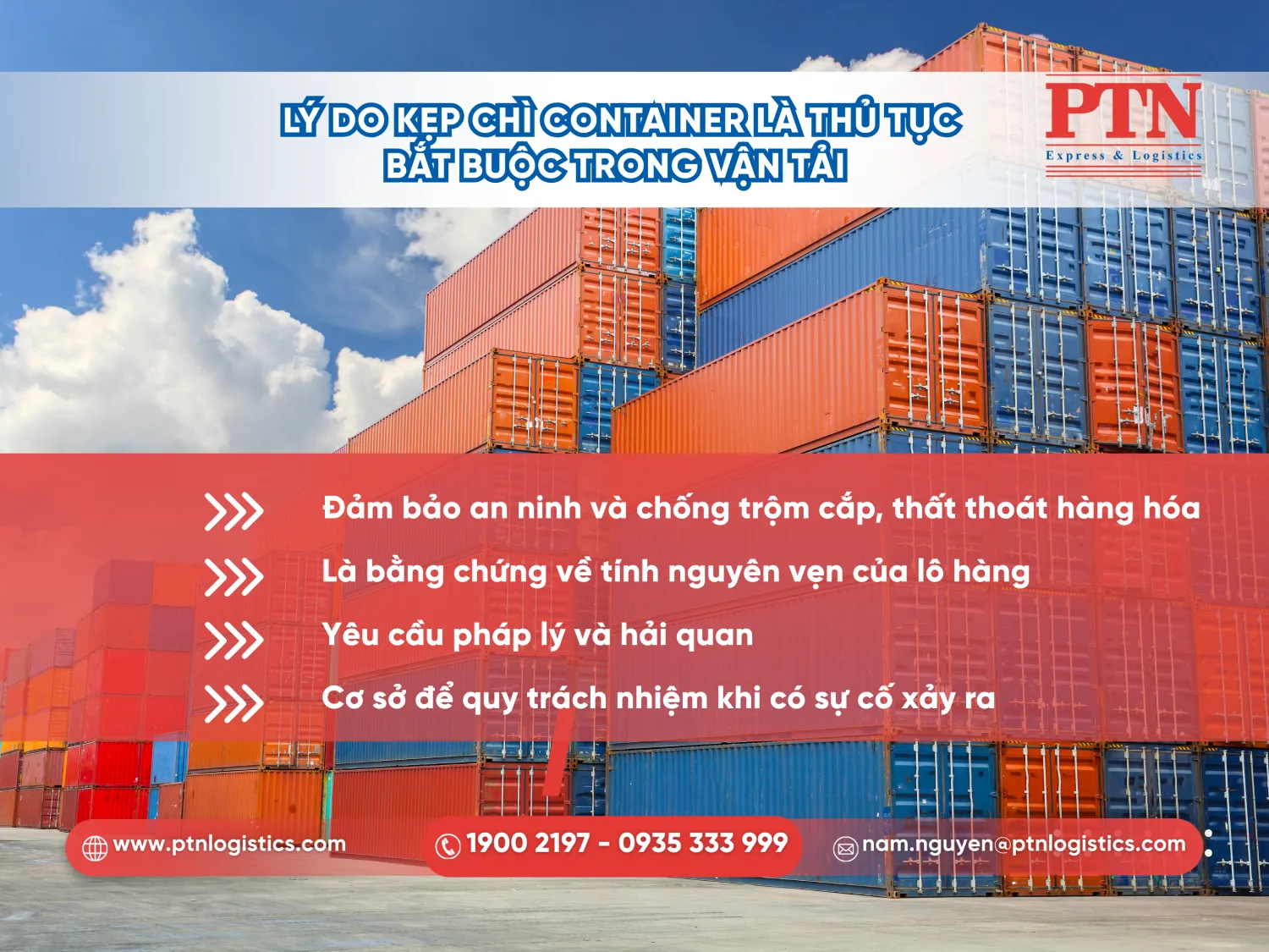 Lý do kẹp chì container là thủ tục bắt buộc trong vận tải