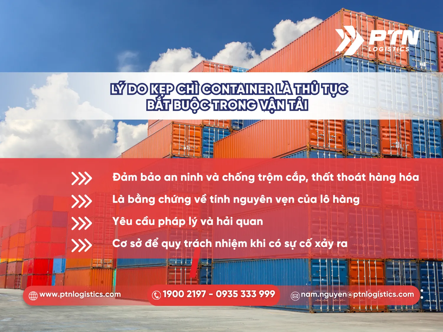 Lý do kẹp chì container là thủ tục bắt buộc