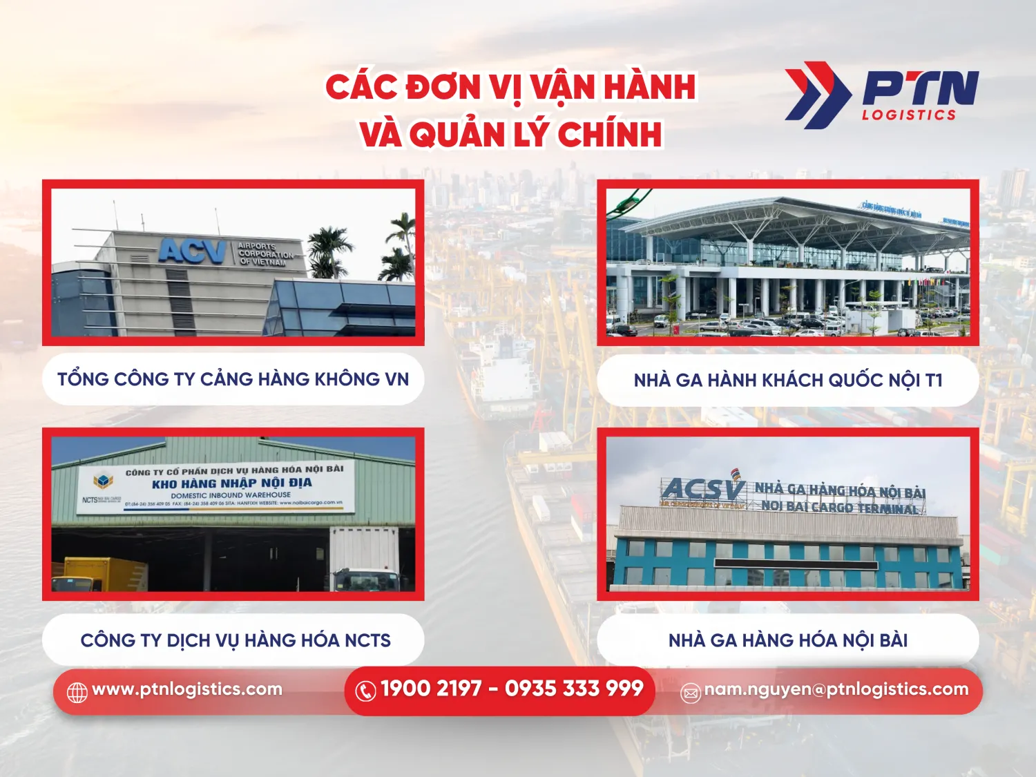 Những đơn vị vận hành và quản lý chính