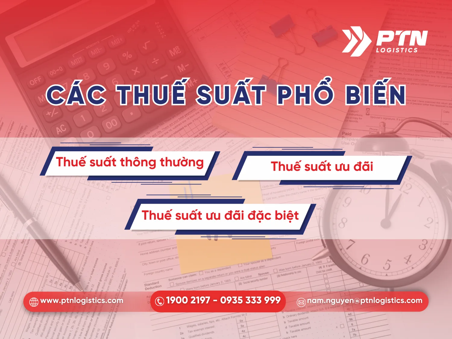 Những loại thuế suất phổ biến