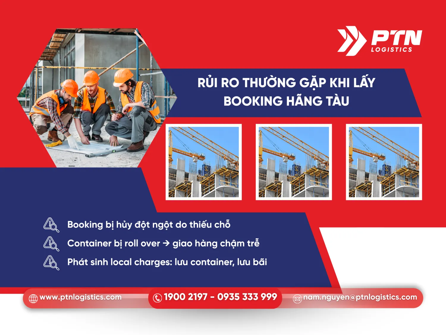 Những rủi ro thường gặp khi lấy booking hãng tàu