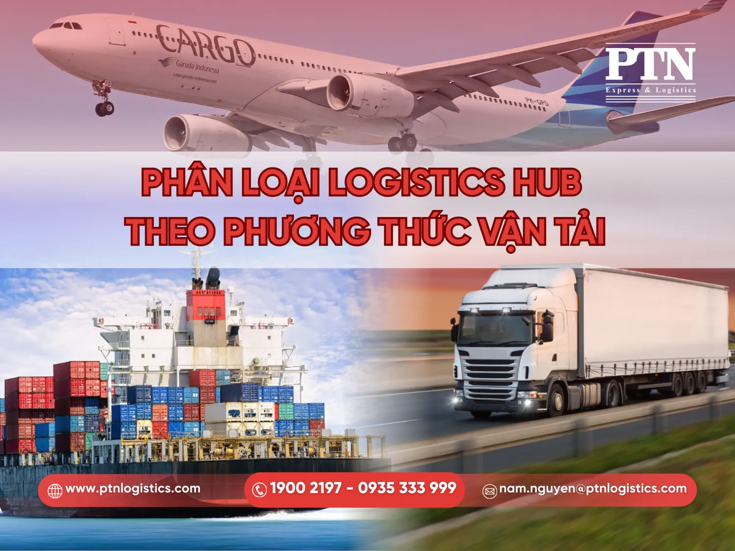 Phân lại logistics hub theo phương thức vận tải