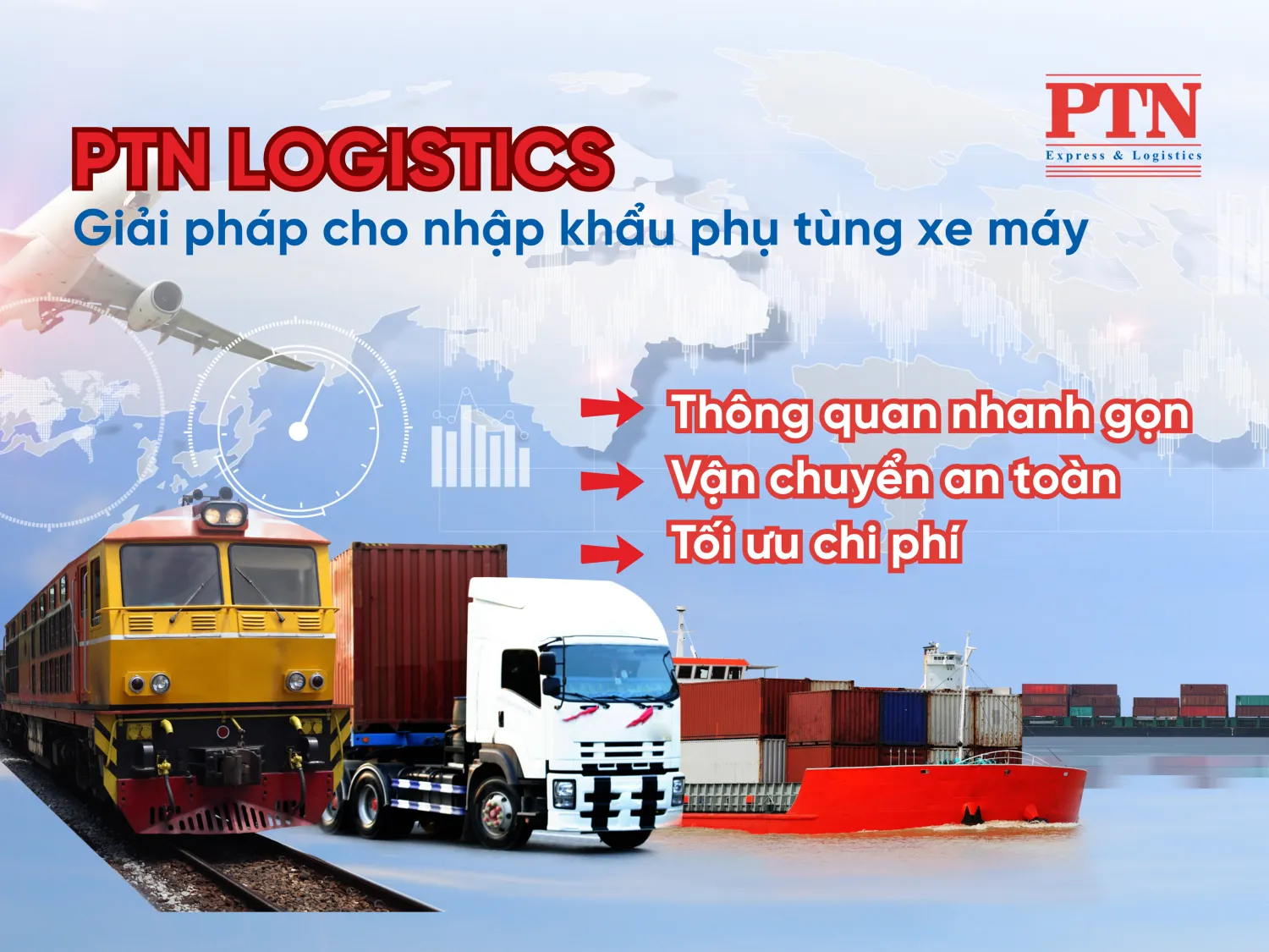 PTN logistics cung cấp giải pháp cho nhập khẩu phụ tùng xe máy