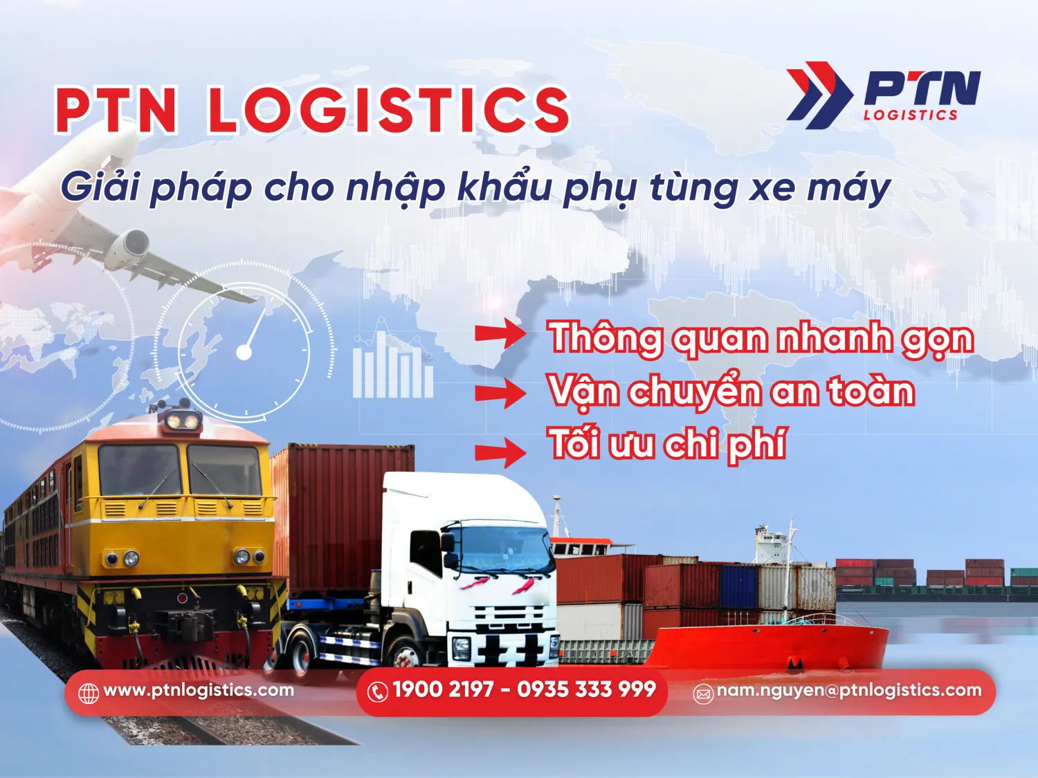 PTN Logistics cung cấp giải pháp tối ưu cho nhập khẩu phụ tùng xe máy