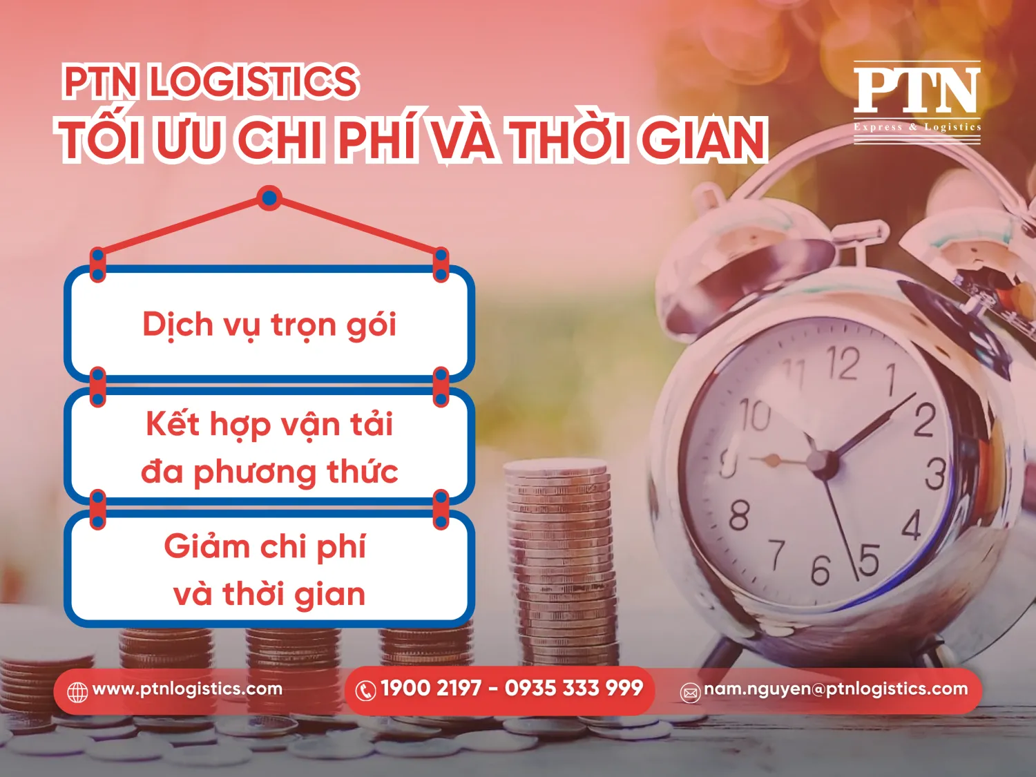 PTN Logistics giúp tối ưu chi phí và thời gian