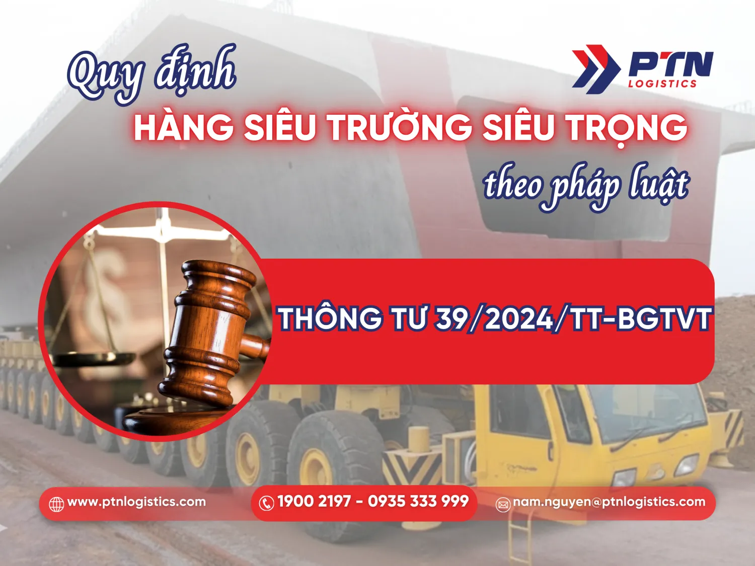 Quy định hàng siêu trường siêu trọng theo pháp luật