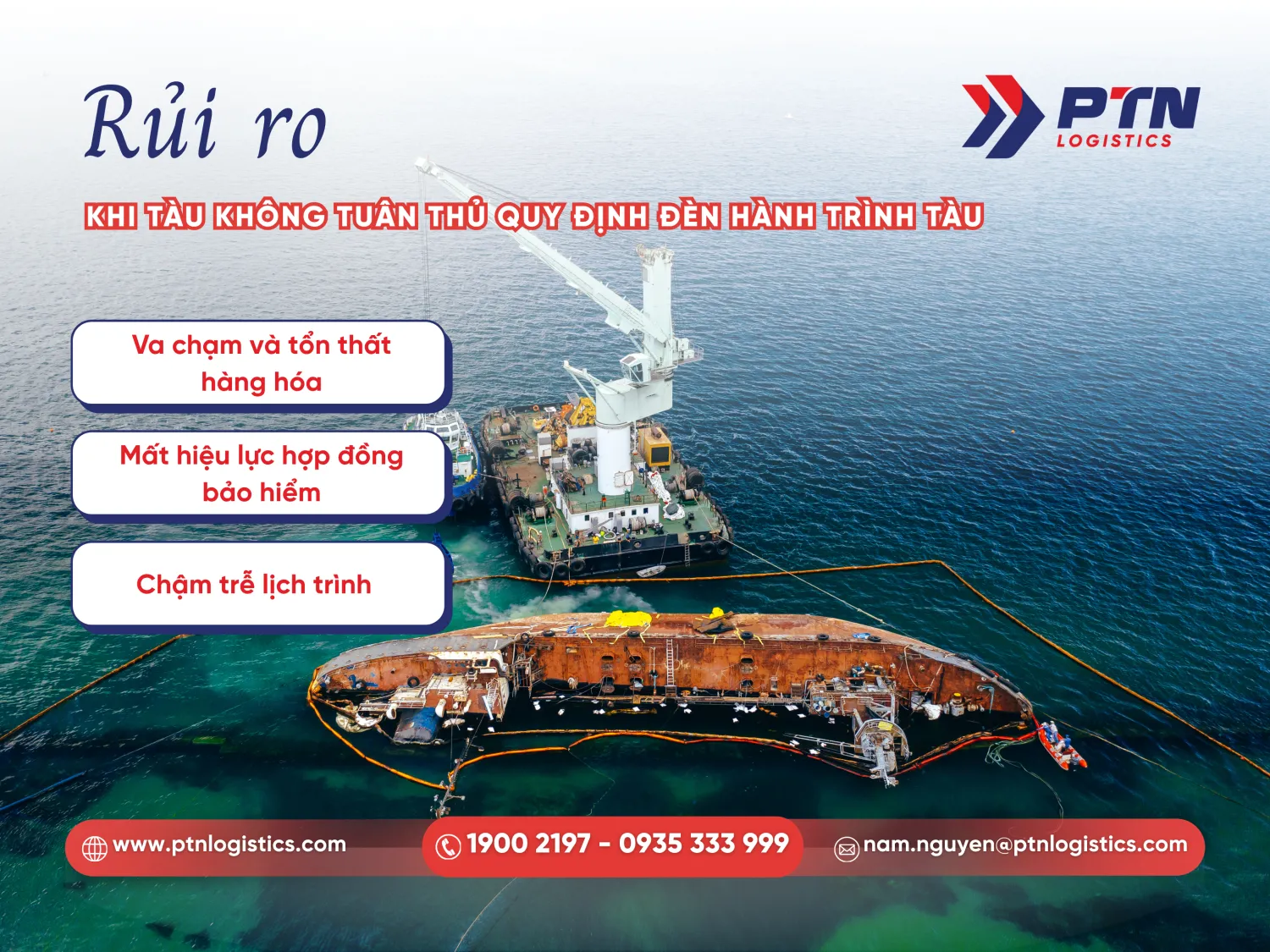 Rủi ro khi tàu không tuân thủ các quy định đèn hành trình tàu