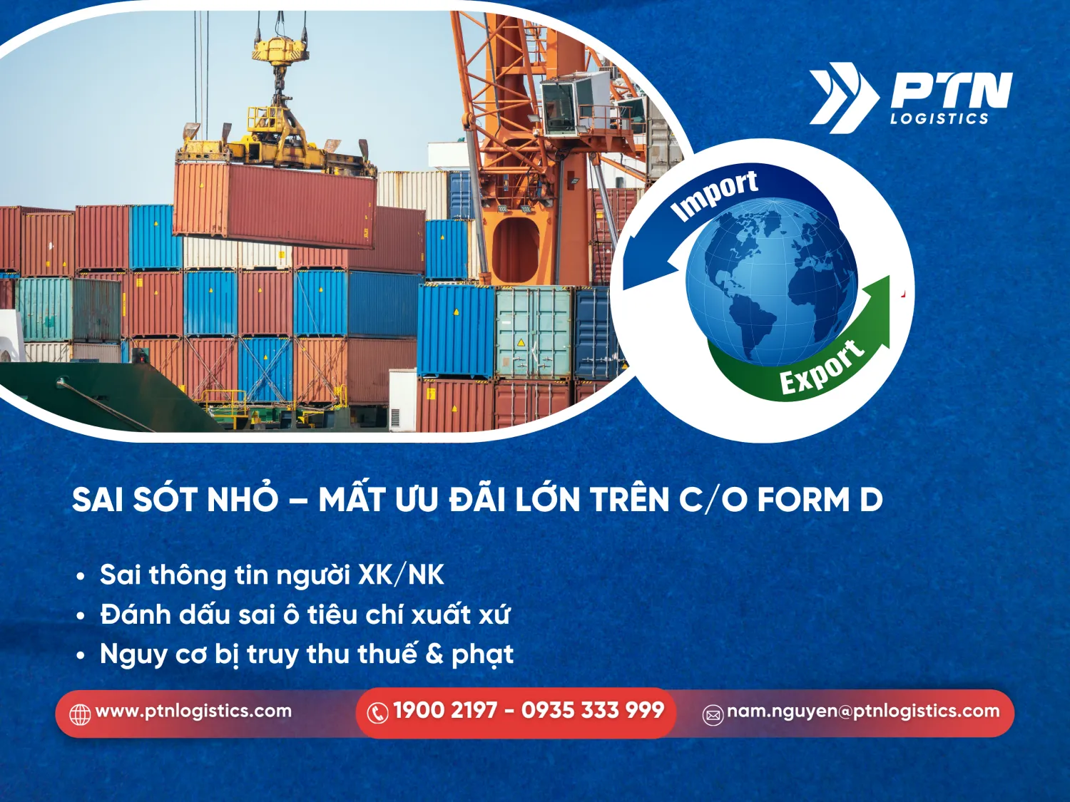Sai sót nhỏ sẽ gây mất ưu đãi lớn trên C/O Form D