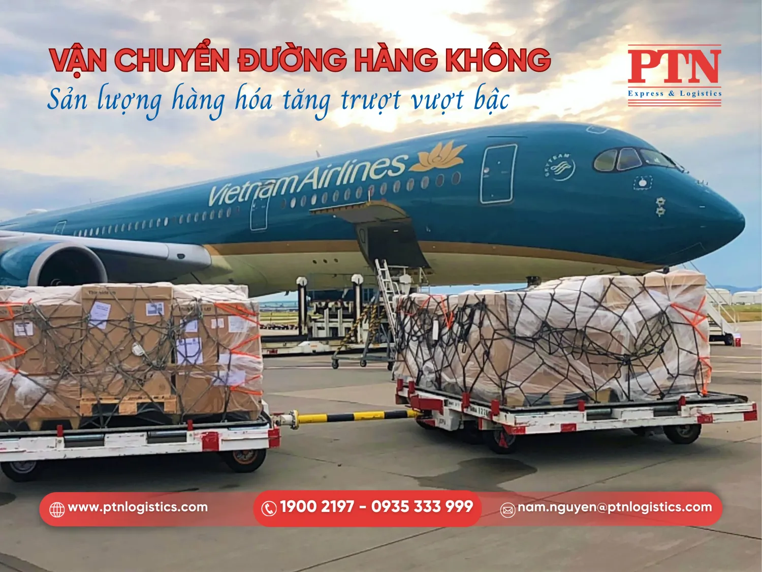 Sản lượng hàng hóa vận chuyển bằng đường hàng không