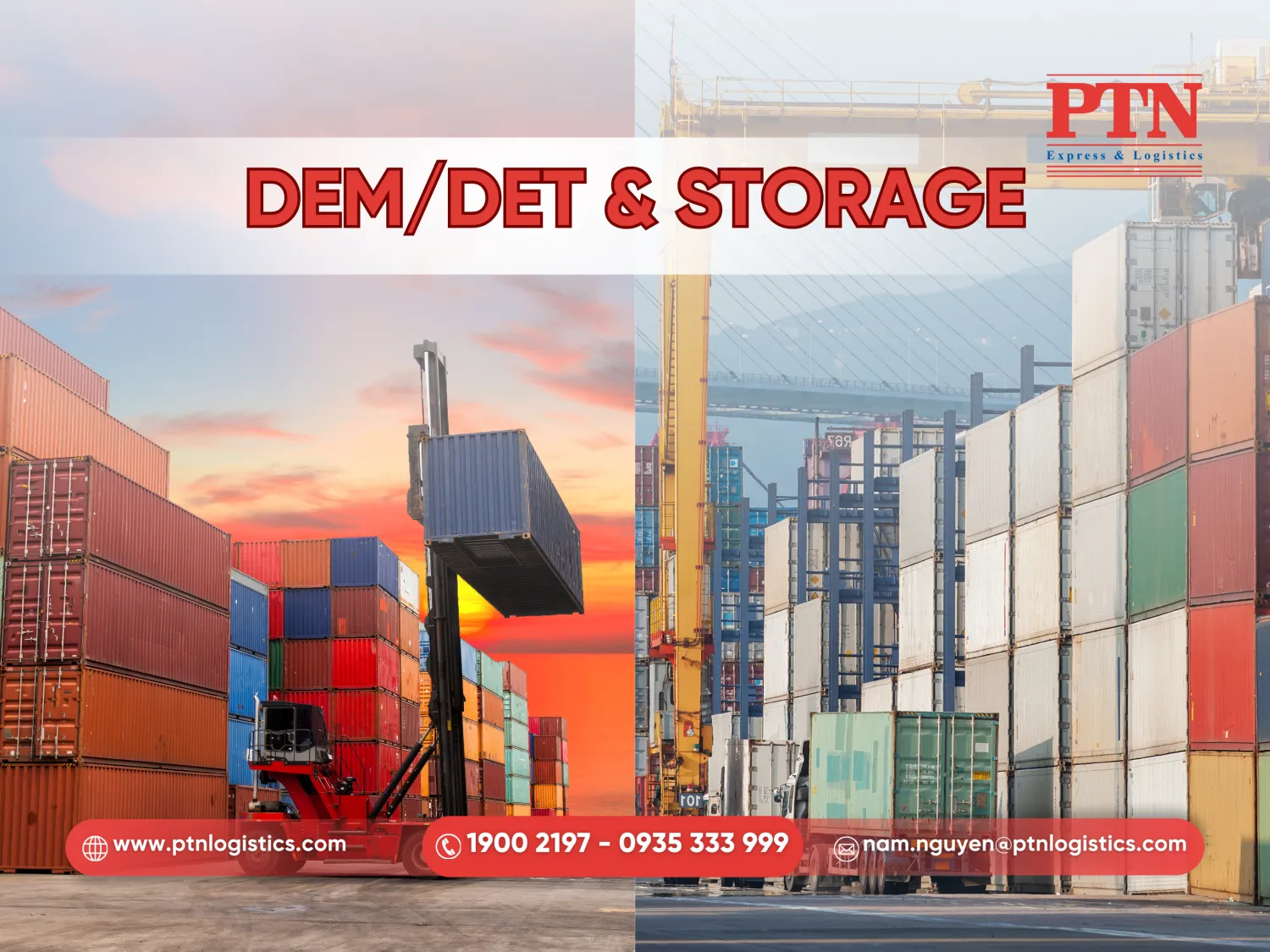 Sự khác nhau giữa DEM DET và Storage Charge