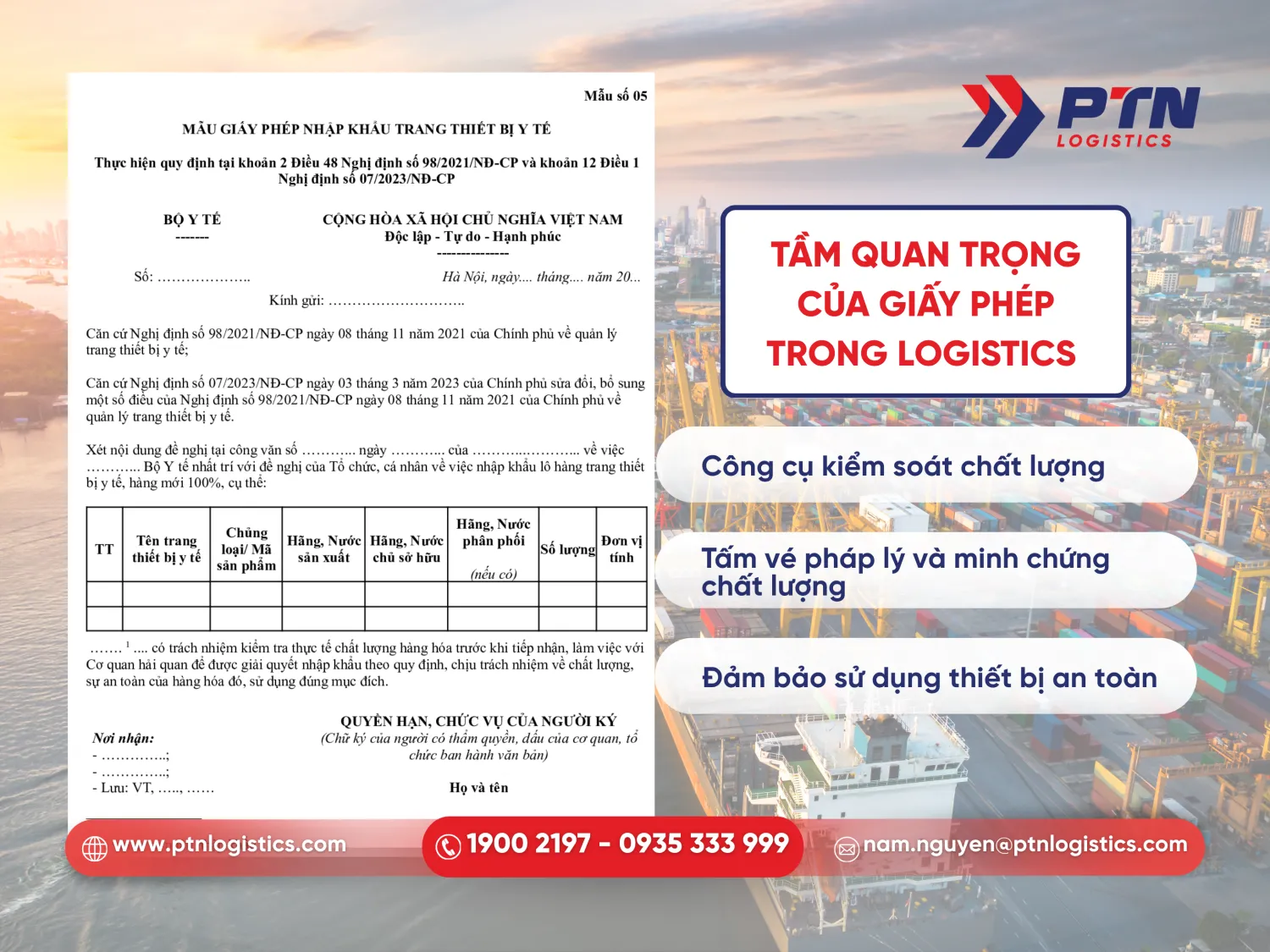 Tầm quan trọng của giấy phép trong logistics