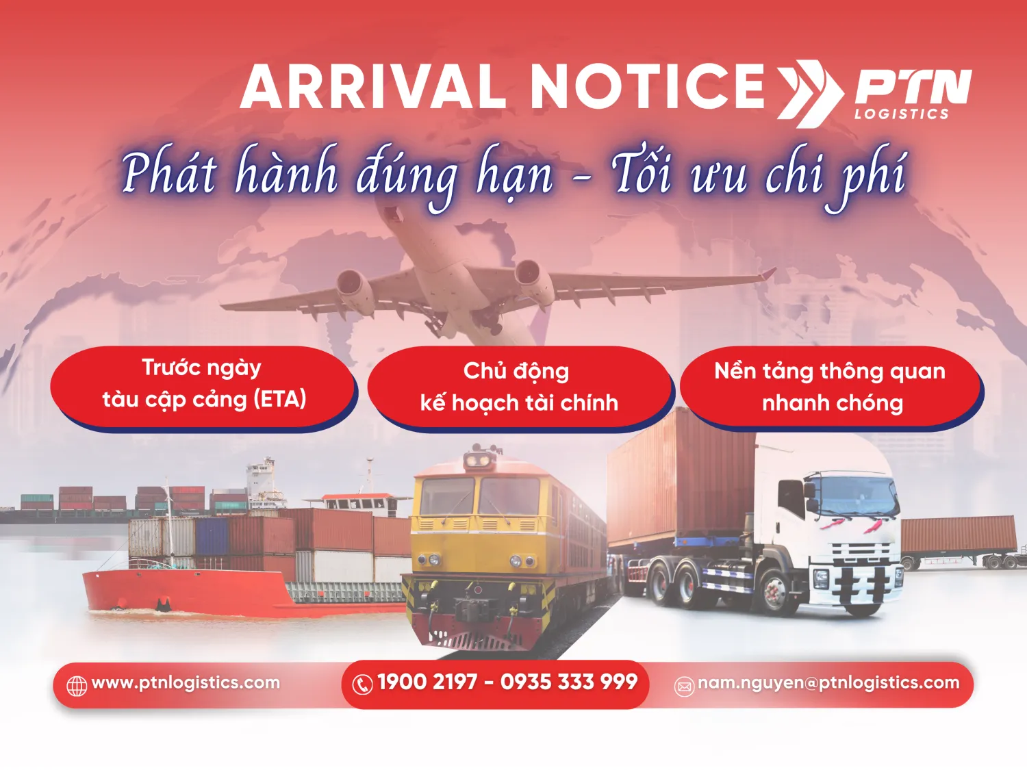Thời điểm arrival notice được phát